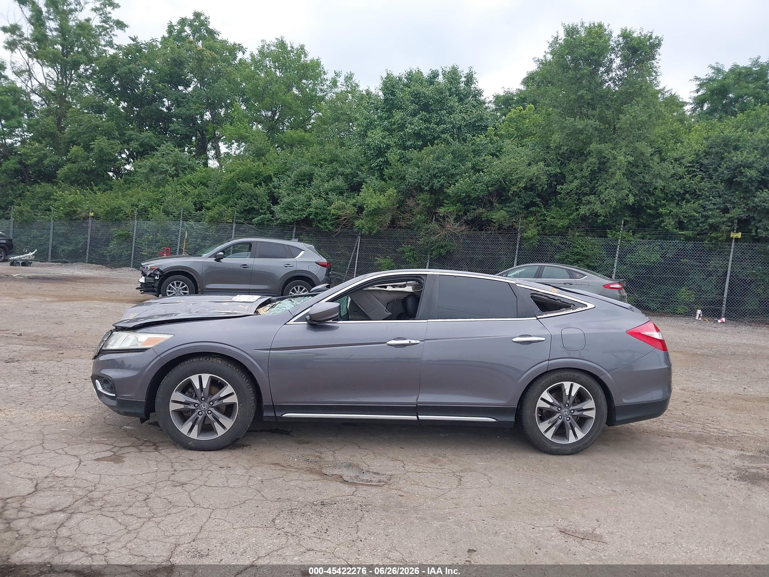 2015 Honda Crosstour Ex-l V6 Gray vin: 5J6TF2H54FL004092