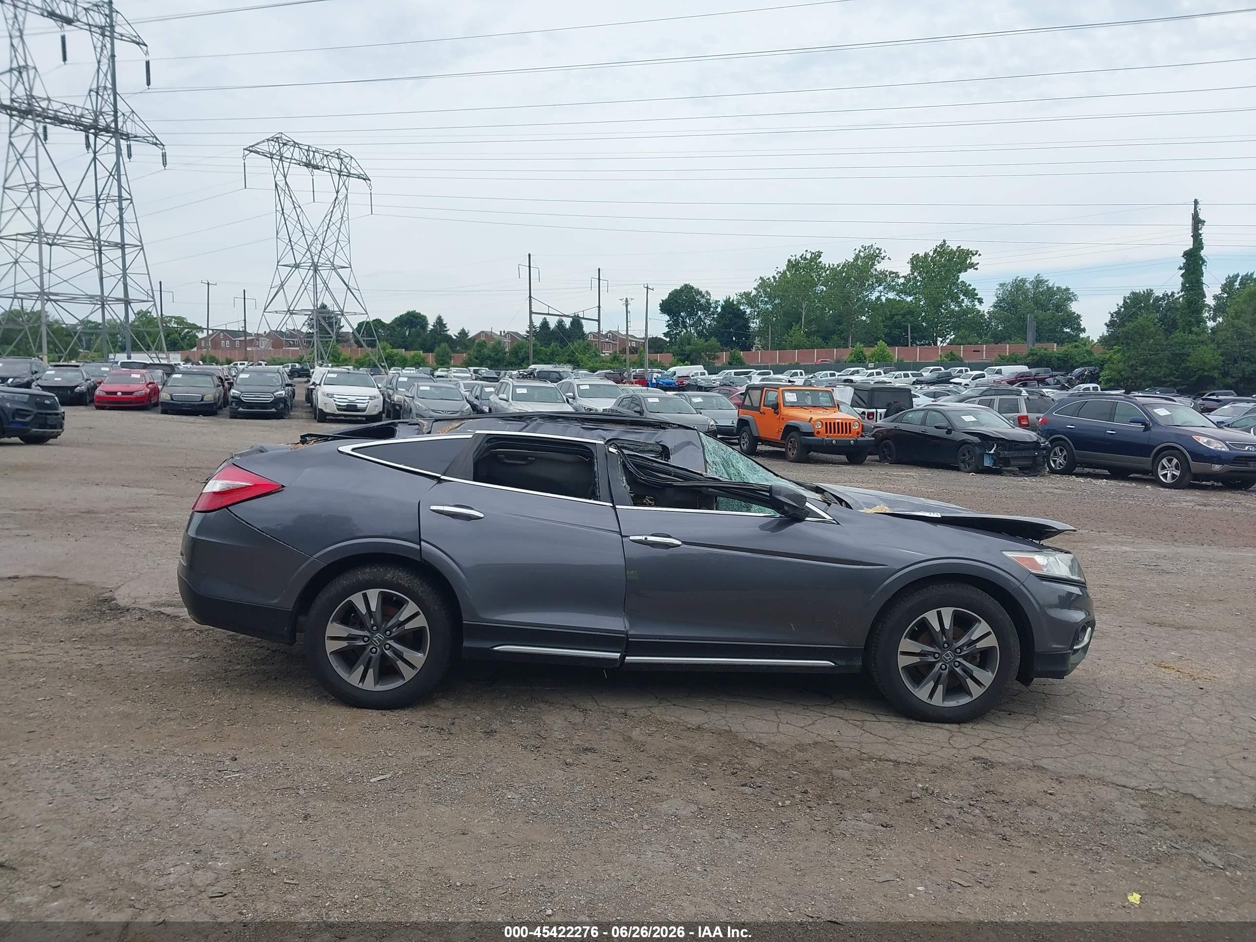 2015 Honda Crosstour Ex-l V6 Gray vin: 5J6TF2H54FL004092