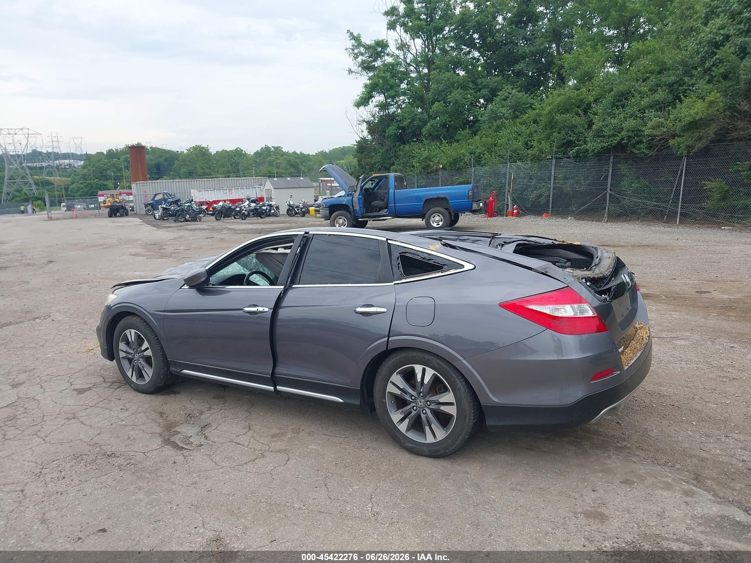 2015 Honda Crosstour Ex-l V6 Gray vin: 5J6TF2H54FL004092