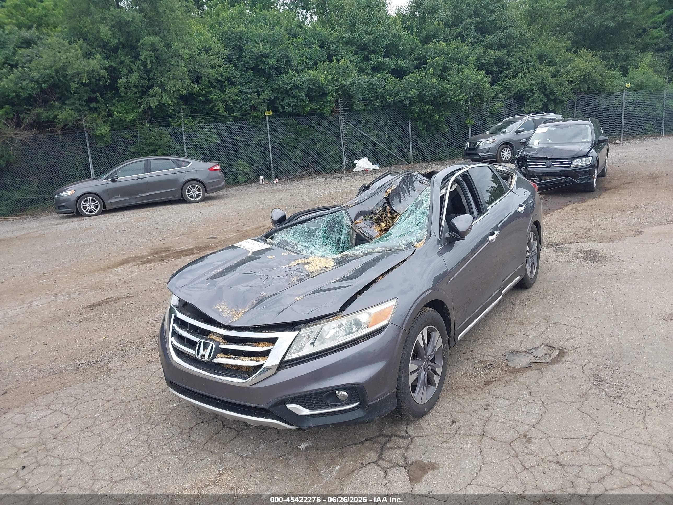 2015 Honda Crosstour Ex-l V6 Gray vin: 5J6TF2H54FL004092