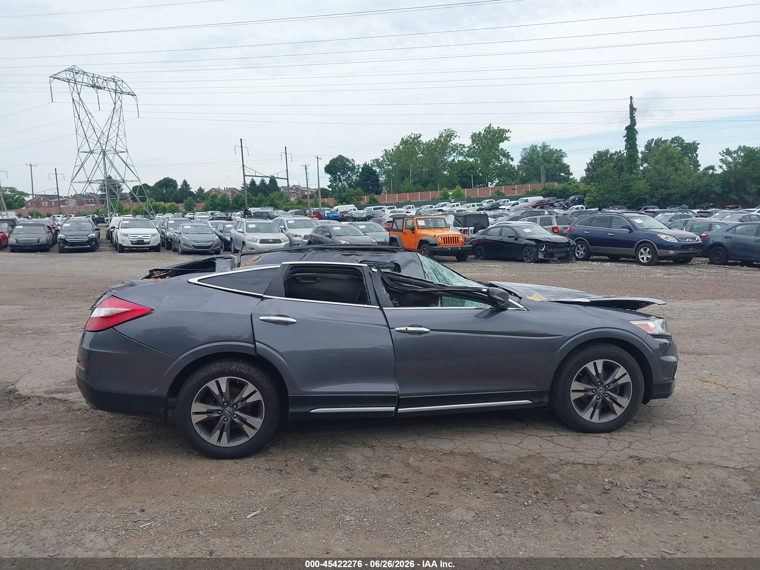 2015 Honda Crosstour Ex-l V6 Gray vin: 5J6TF2H54FL004092