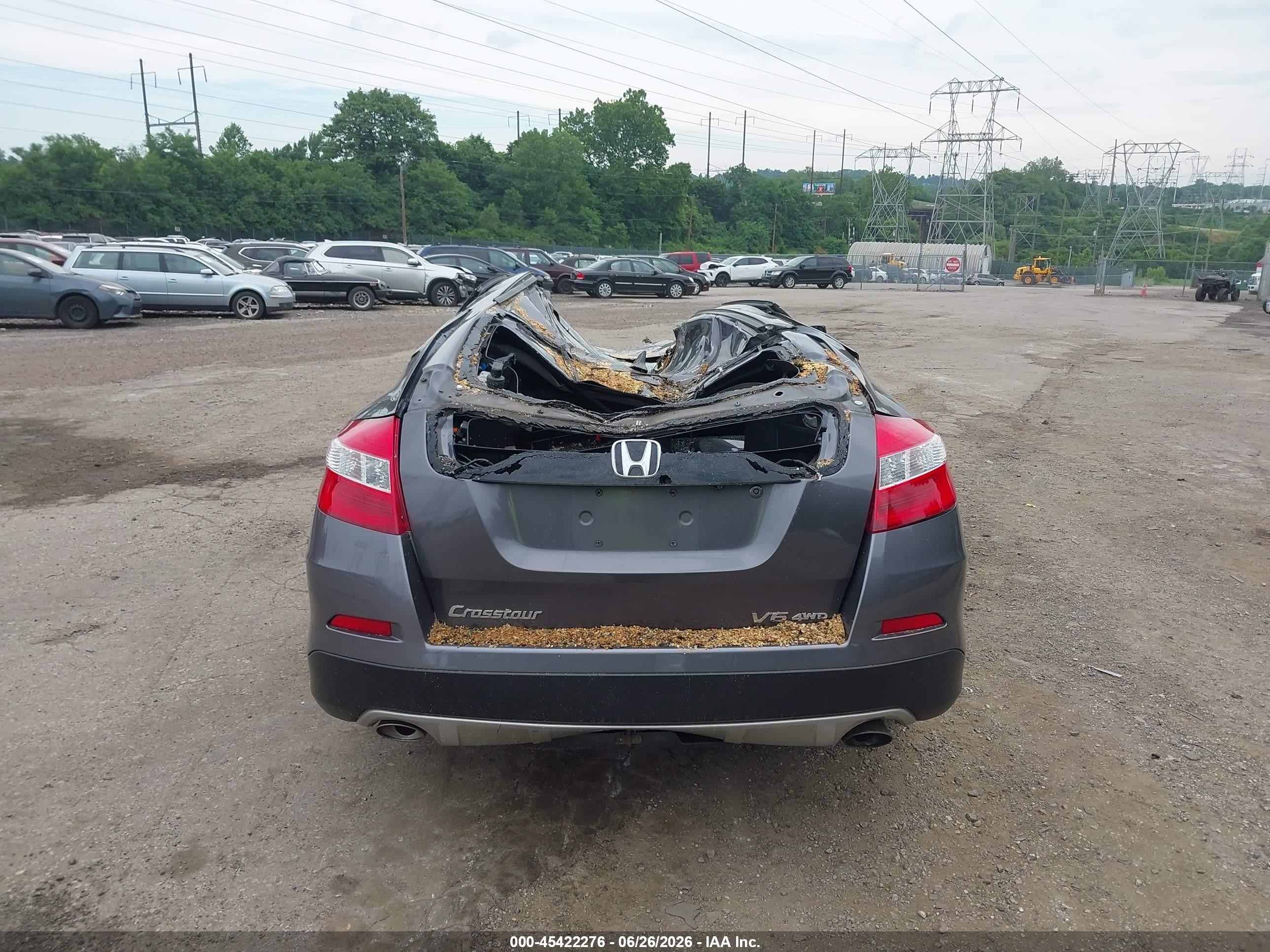 2015 Honda Crosstour Ex-l V6 Gray vin: 5J6TF2H54FL004092