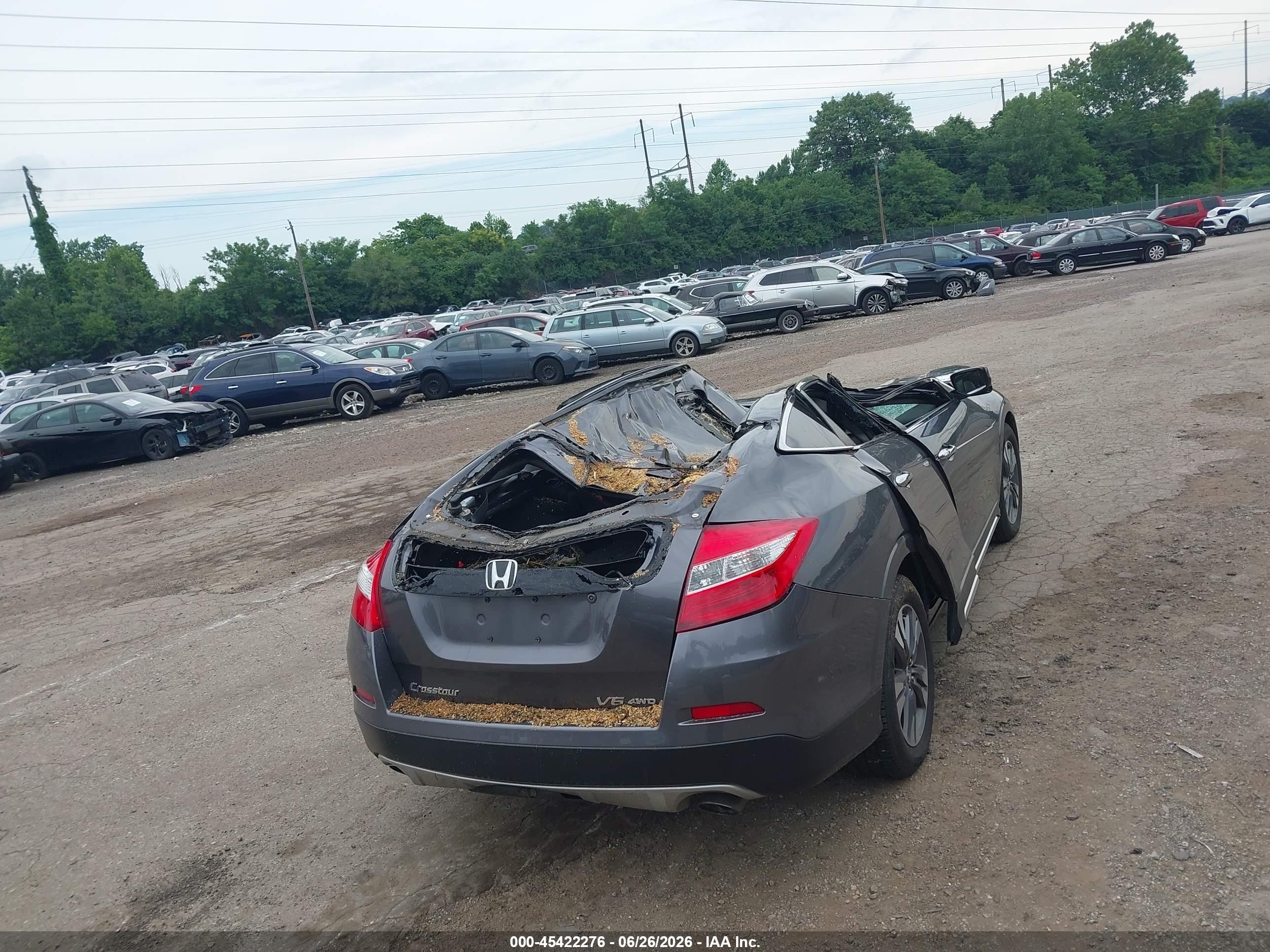 2015 Honda Crosstour Ex-l V6 Gray vin: 5J6TF2H54FL004092