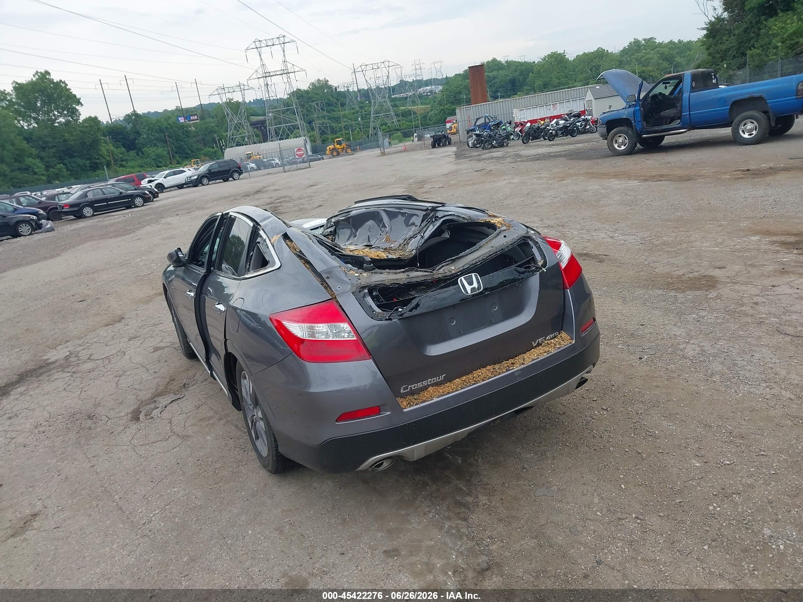 2015 Honda Crosstour Ex-l V6 Gray vin: 5J6TF2H54FL004092