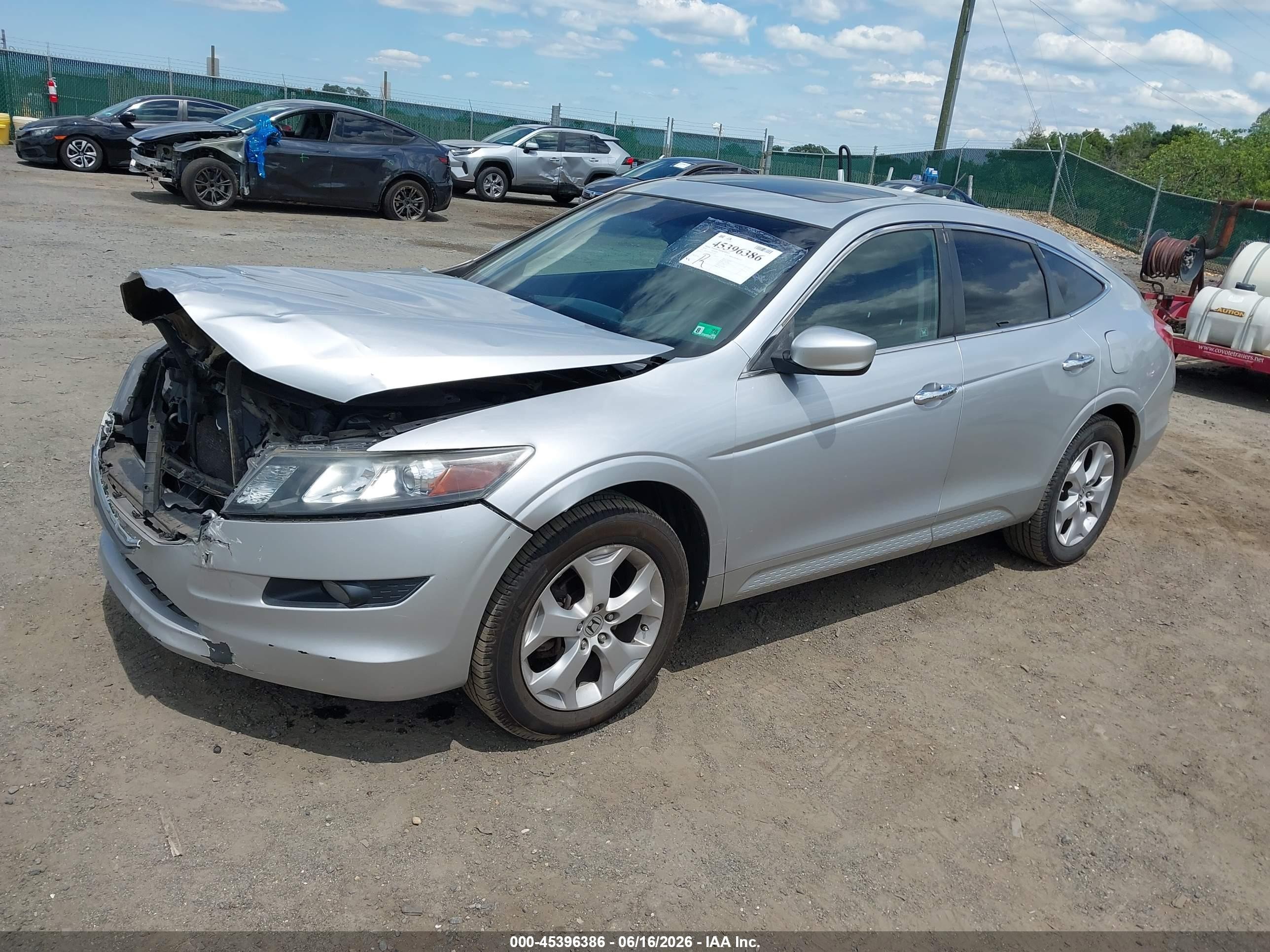 2010 Honda Accord Crosstour Ex-l Silver vin: 5J6TF2H55AL007110