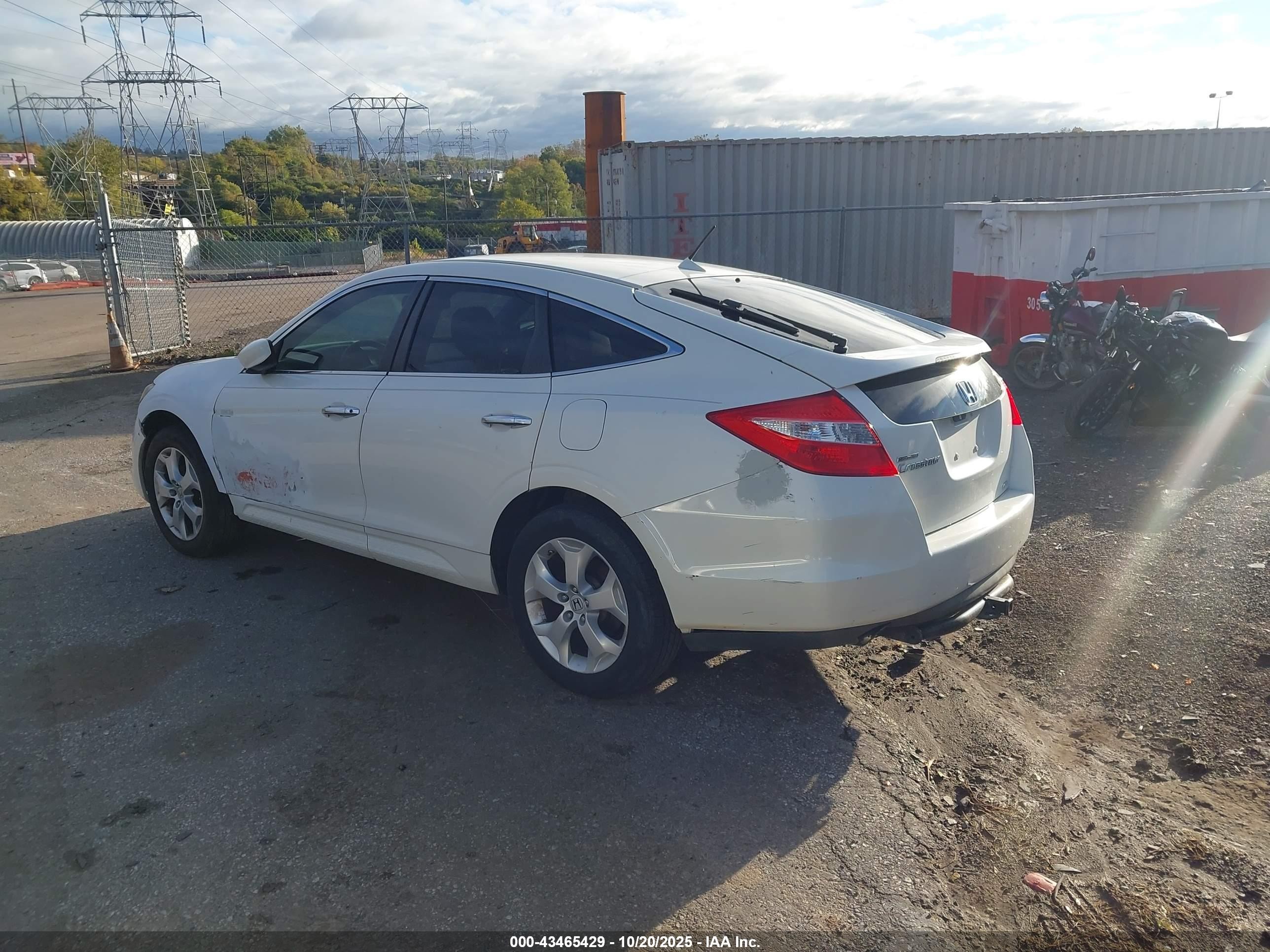 2011 Honda Accord Crosstour Ex-l White vin: 5J6TF2H55BL003687