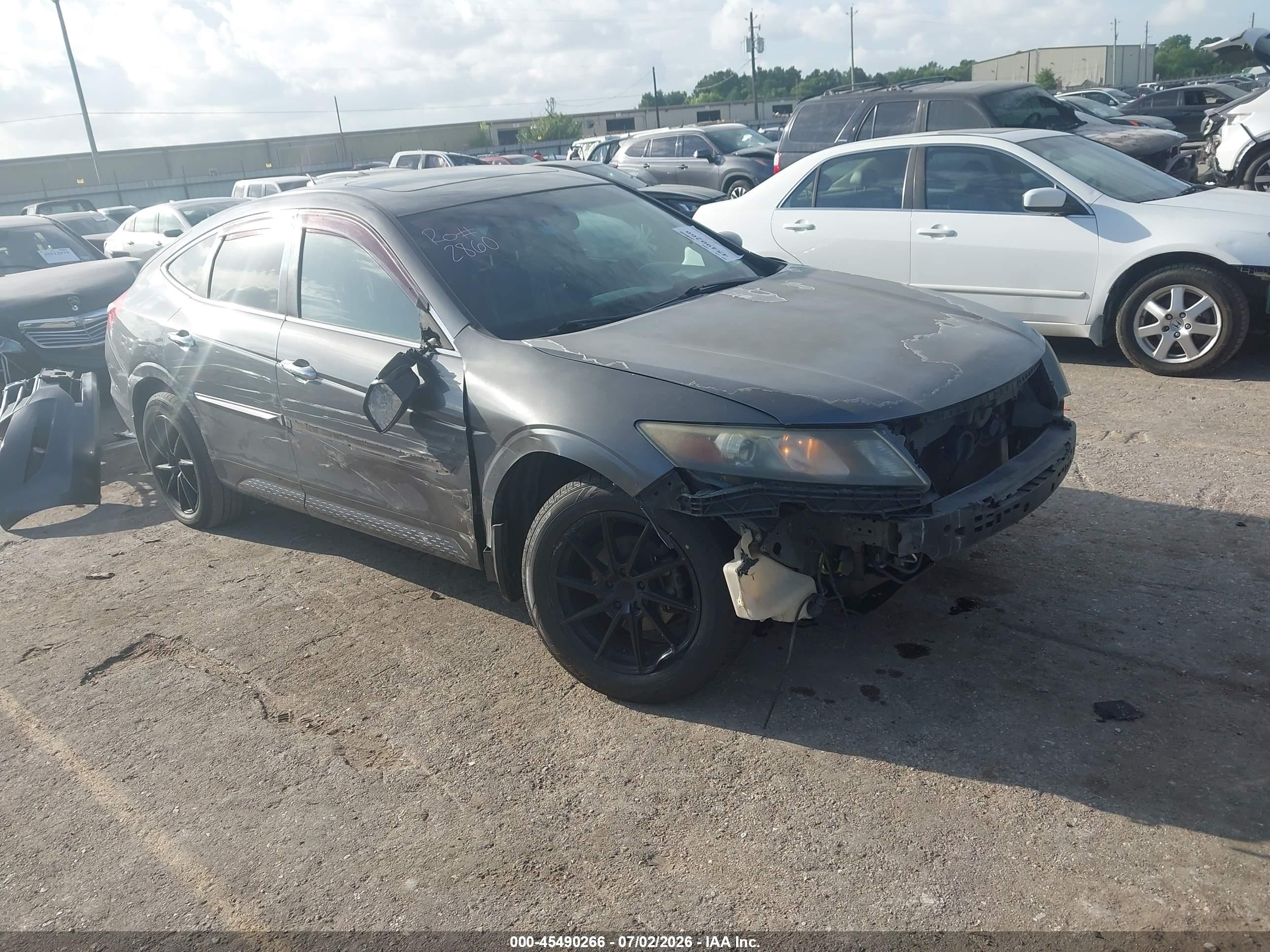 2011 Honda Accord Crosstour Ex-l Gray vin: 5J6TF2H55BL007223