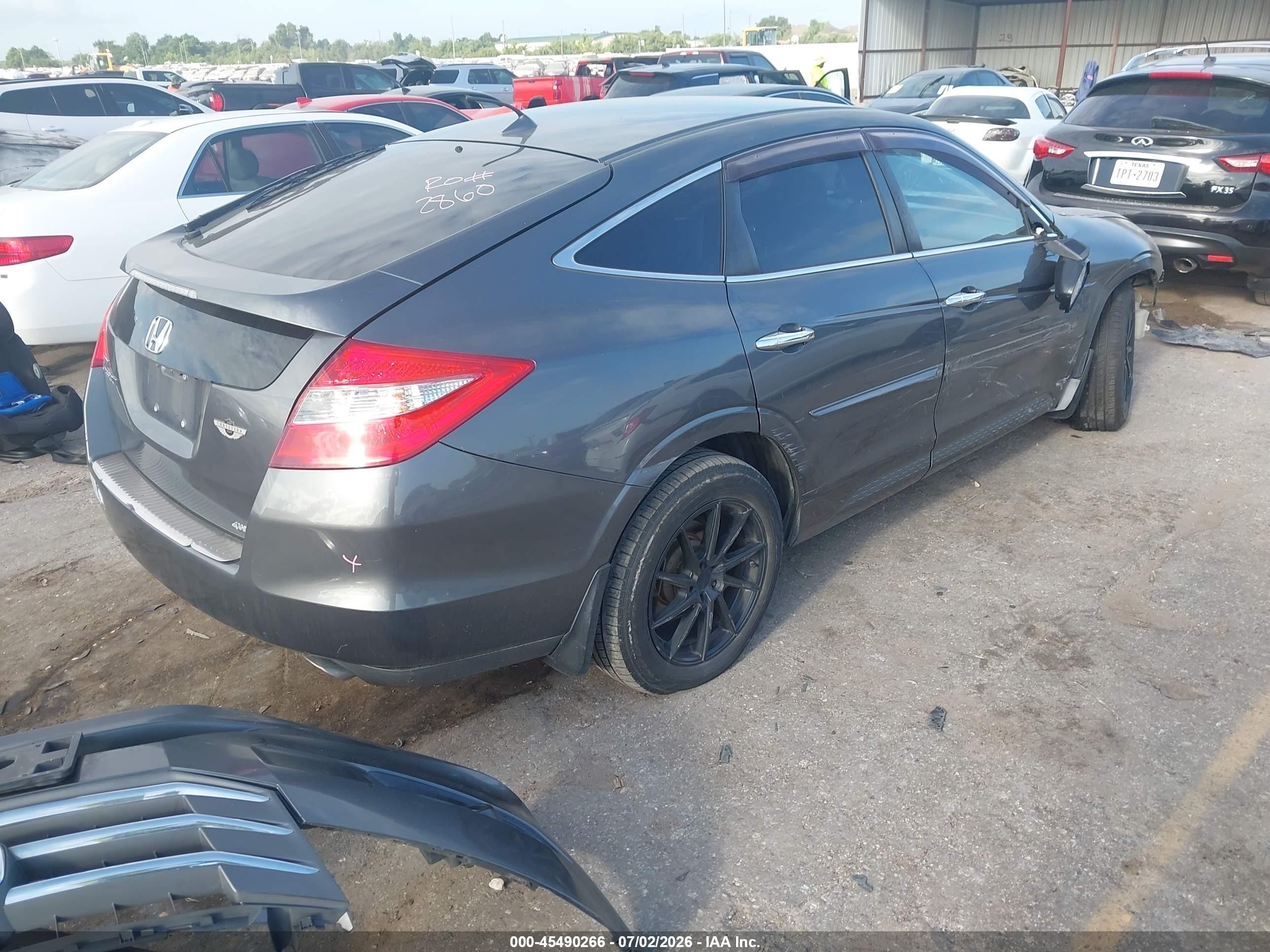 2011 Honda Accord Crosstour Ex-l Gray vin: 5J6TF2H55BL007223
