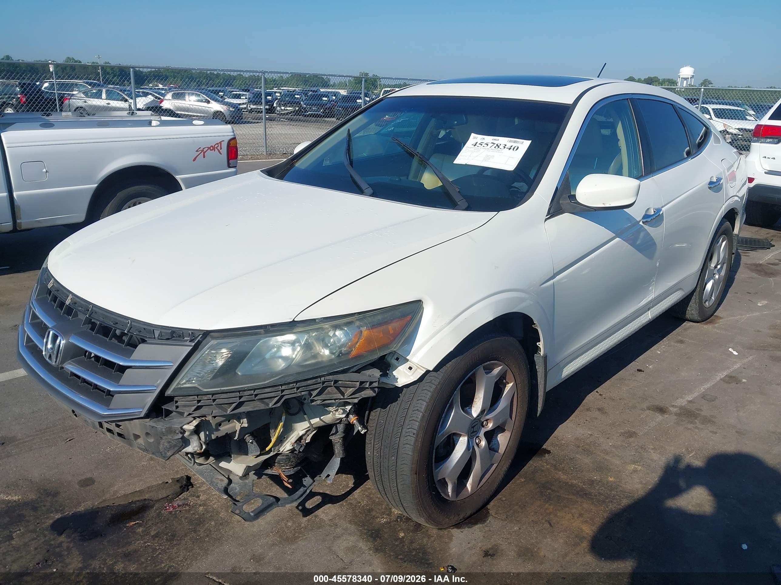 2011 Honda Accord Crosstour Ex-l White vin: 5J6TF2H55BL007447