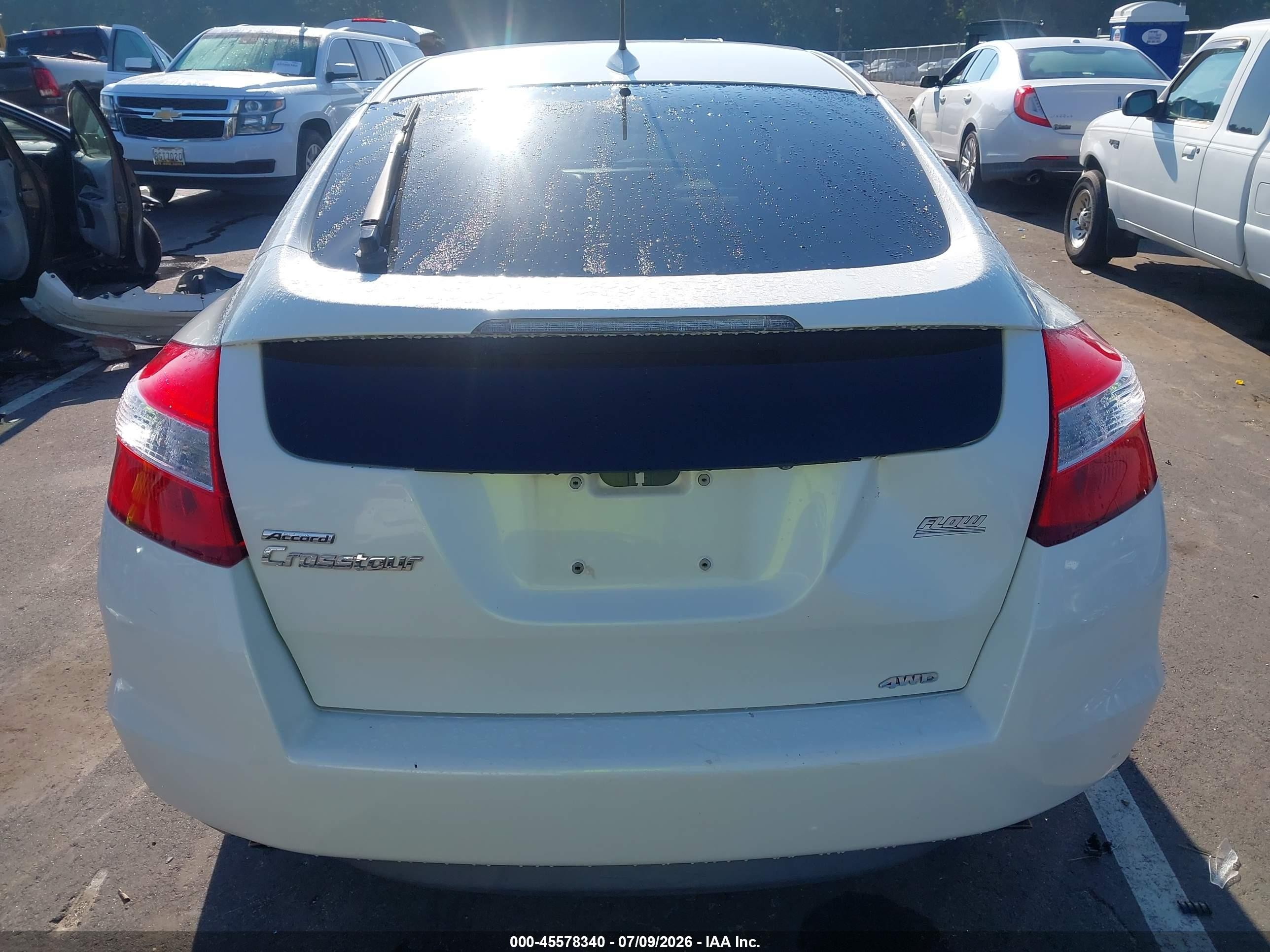 2011 Honda Accord Crosstour Ex-l White vin: 5J6TF2H55BL007447