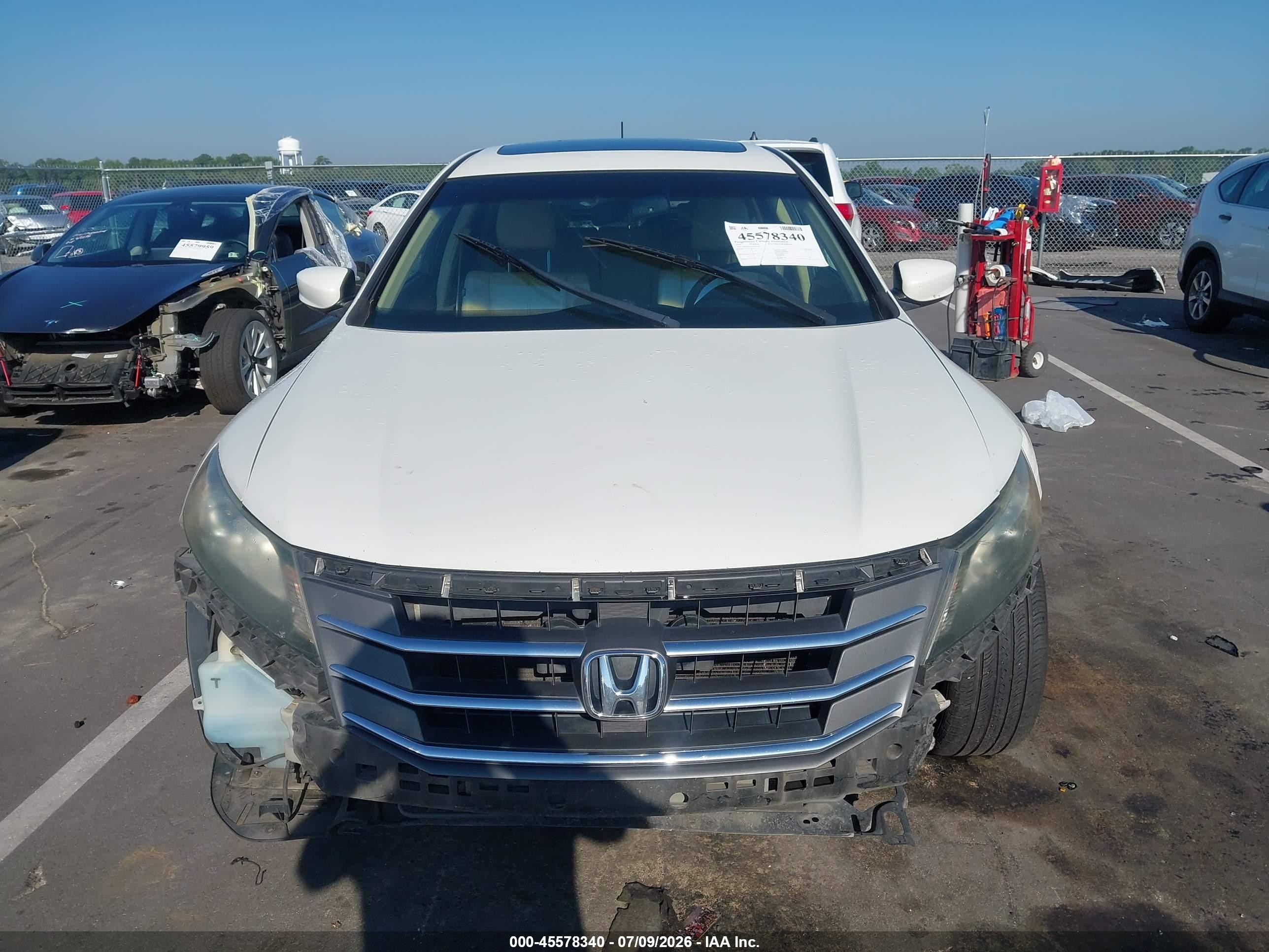 2011 Honda Accord Crosstour Ex-l White vin: 5J6TF2H55BL007447