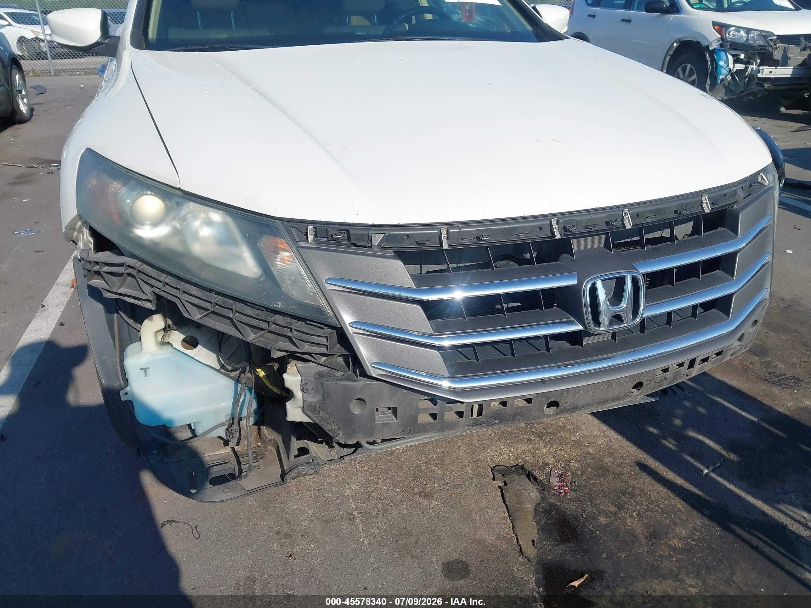 2011 Honda Accord Crosstour Ex-l White vin: 5J6TF2H55BL007447
