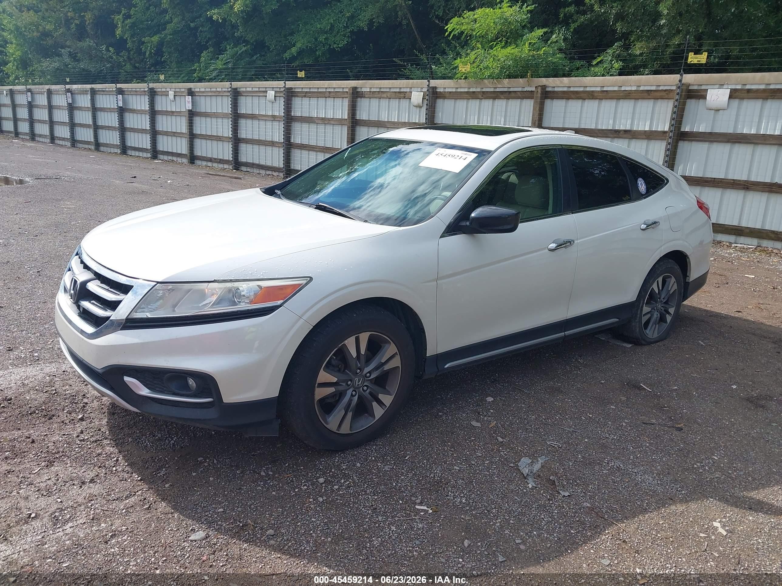 2014 Honda Crosstour Ex-l V6 White vin: 5J6TF2H55EL000258