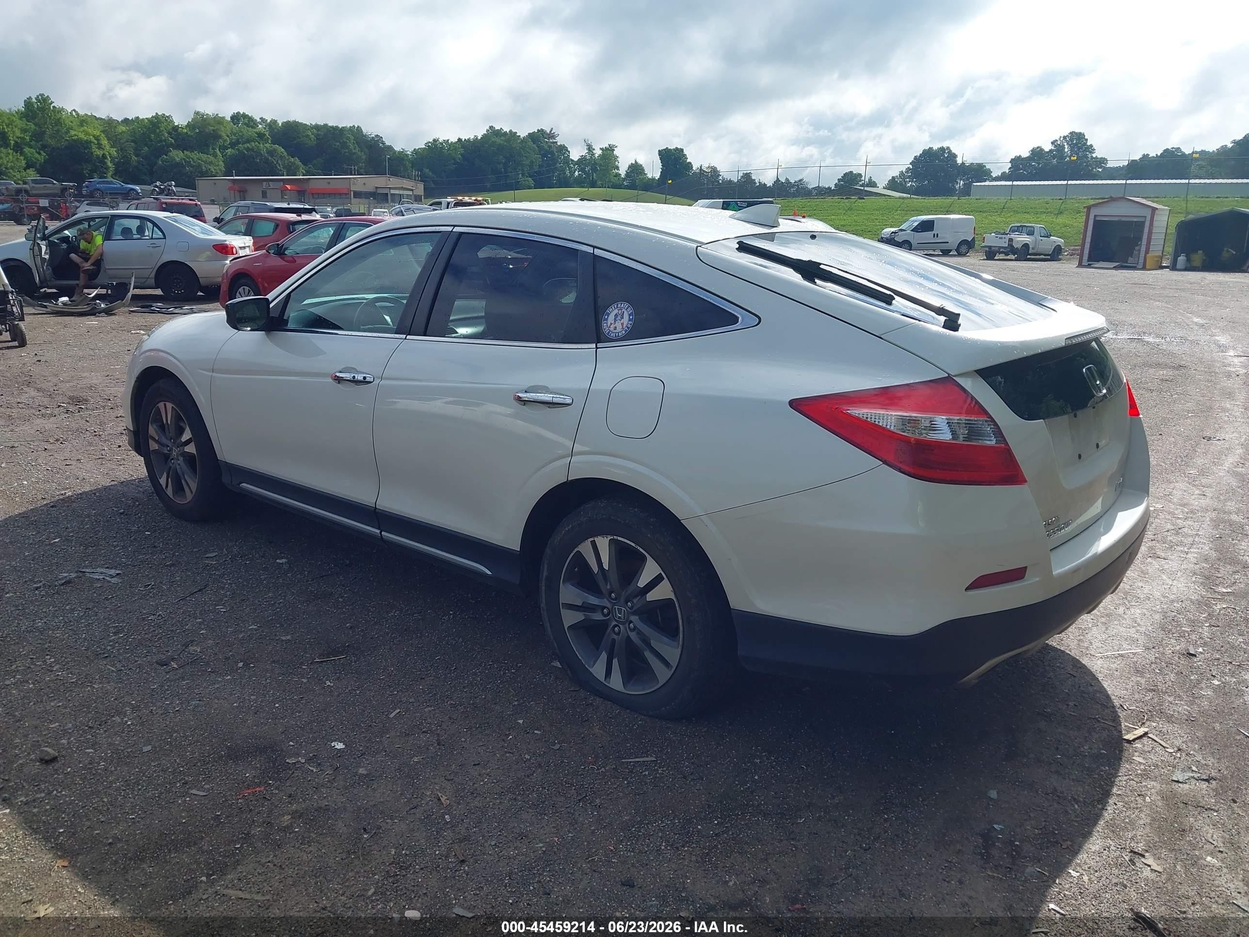 2014 Honda Crosstour Ex-l V6 White vin: 5J6TF2H55EL000258