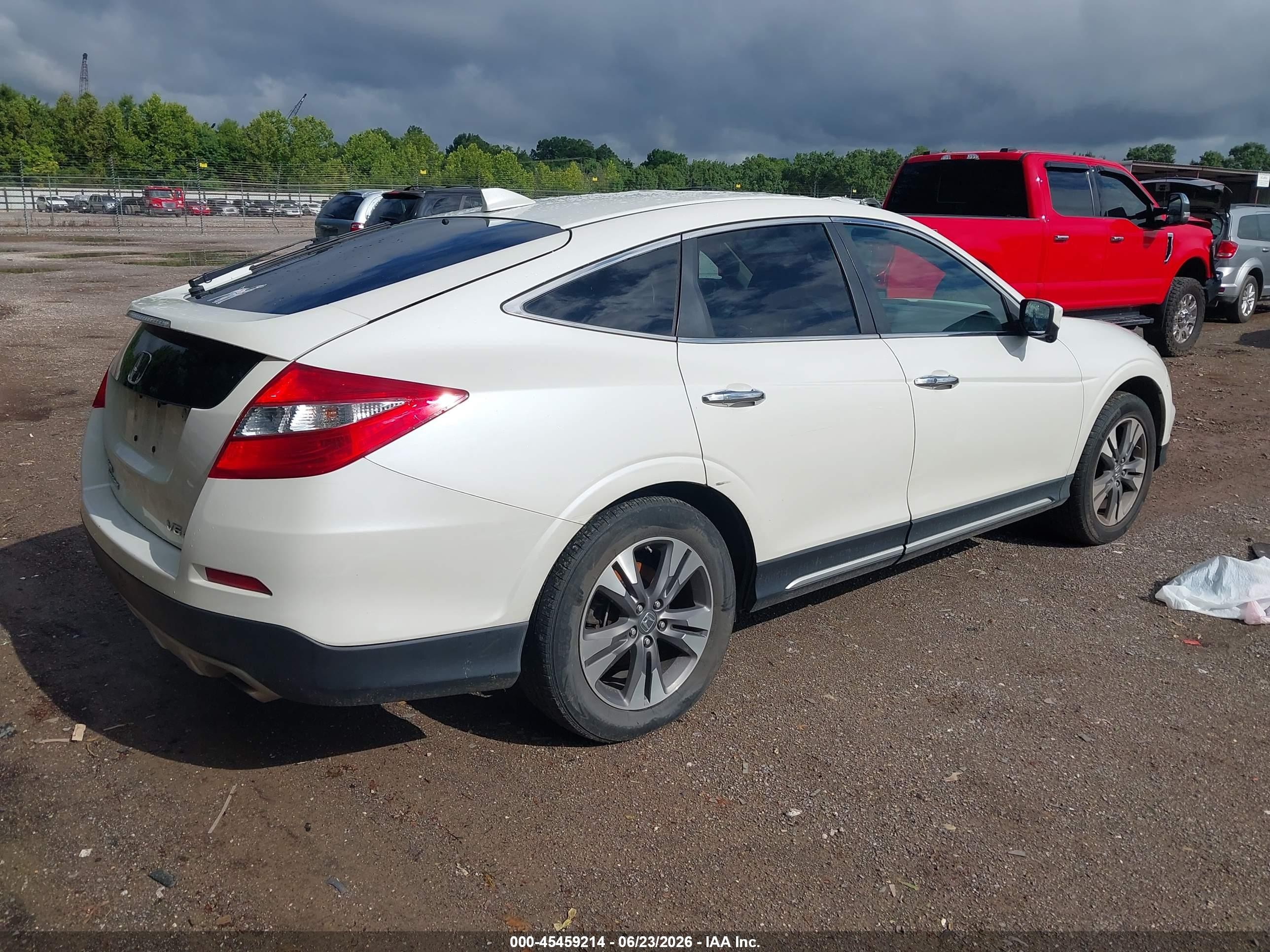 2014 Honda Crosstour Ex-l V6 White vin: 5J6TF2H55EL000258