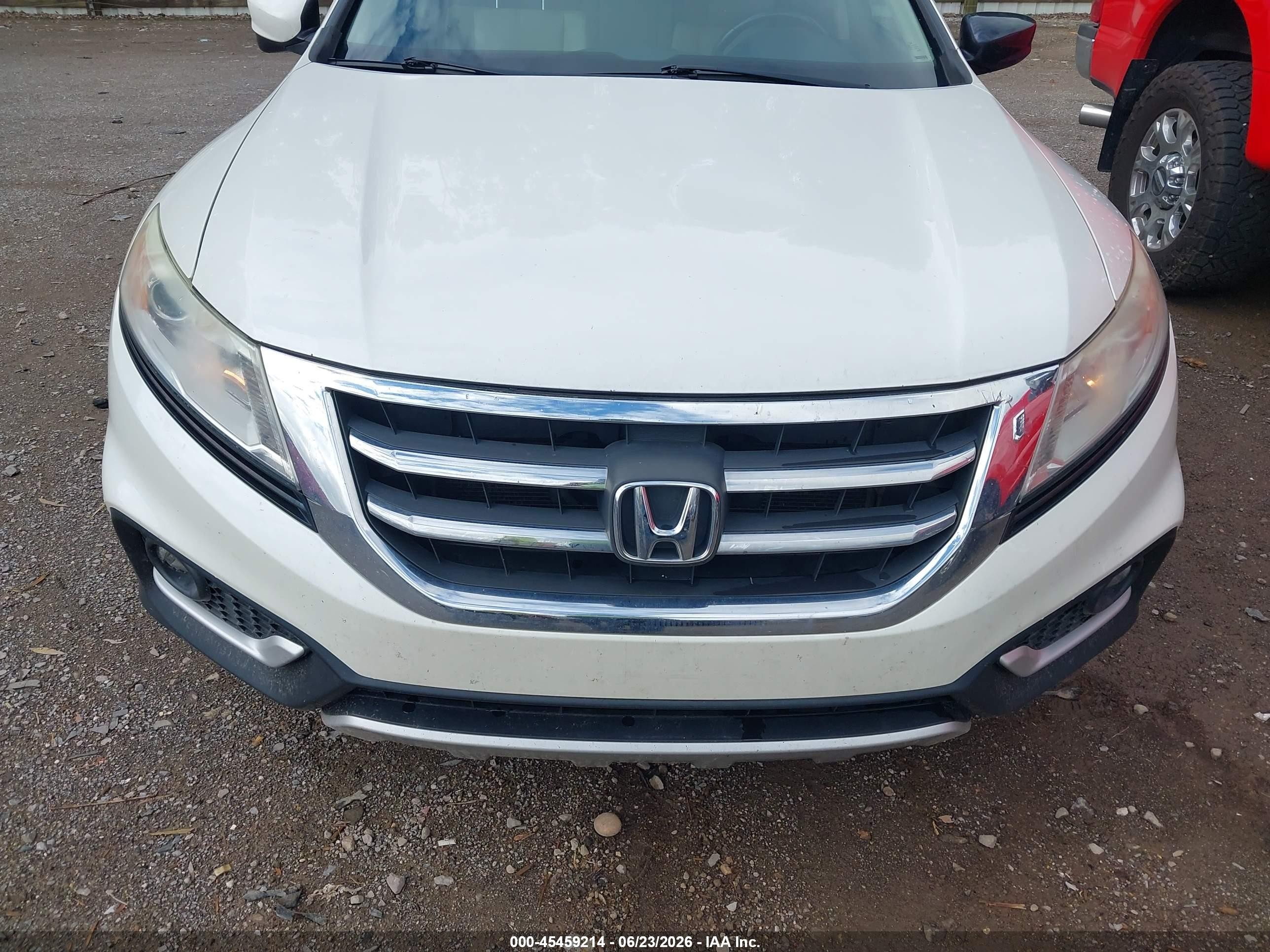 2014 Honda Crosstour Ex-l V6 White vin: 5J6TF2H55EL000258