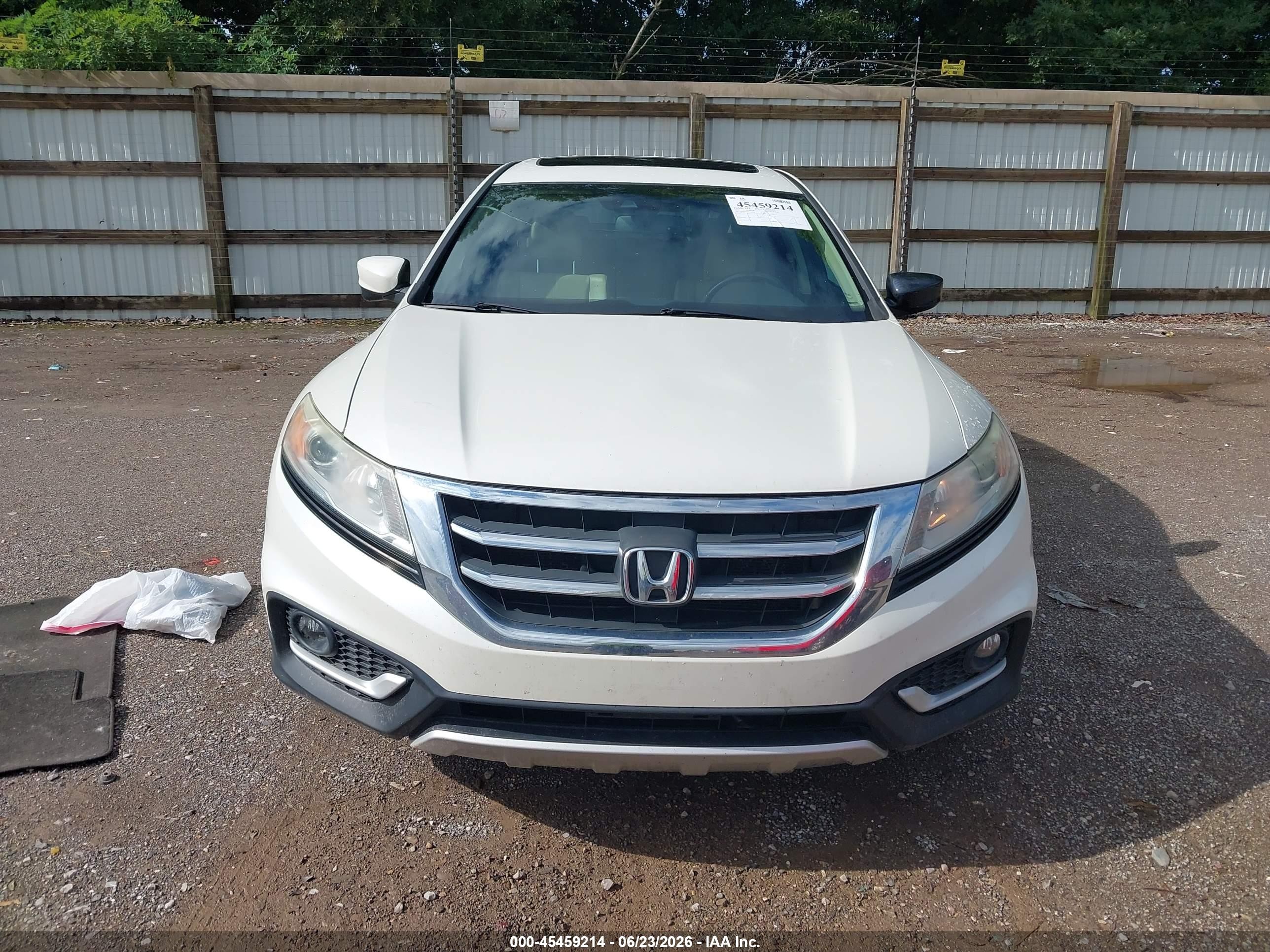 2014 Honda Crosstour Ex-l V6 White vin: 5J6TF2H55EL000258