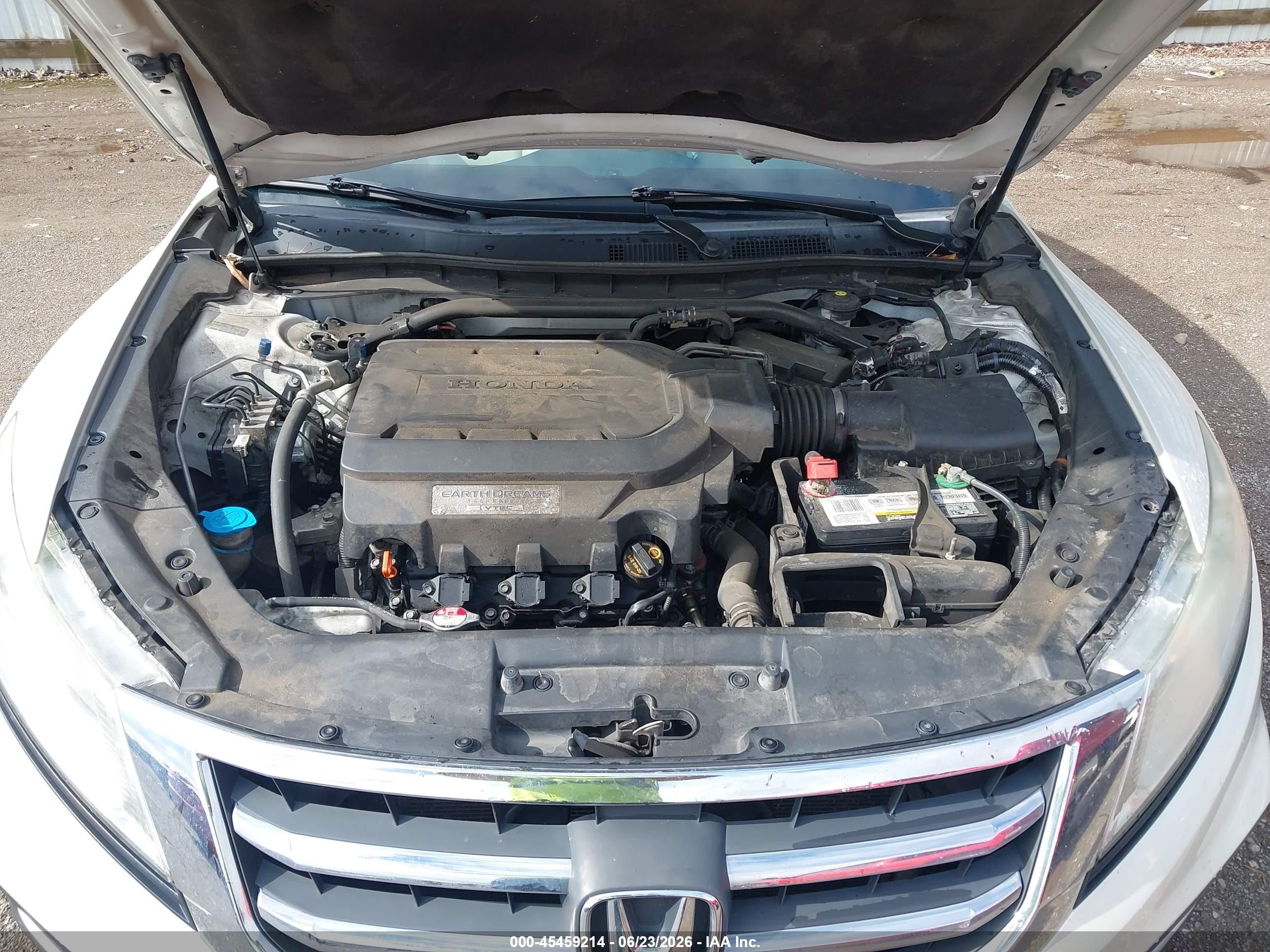 2014 Honda Crosstour Ex-l V6 White vin: 5J6TF2H55EL000258