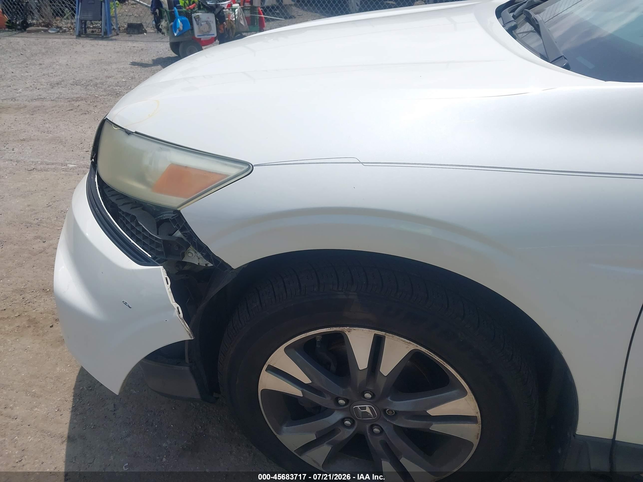 2015 Honda Crosstour Ex-l V6 White vin: 5J6TF2H55FL003775