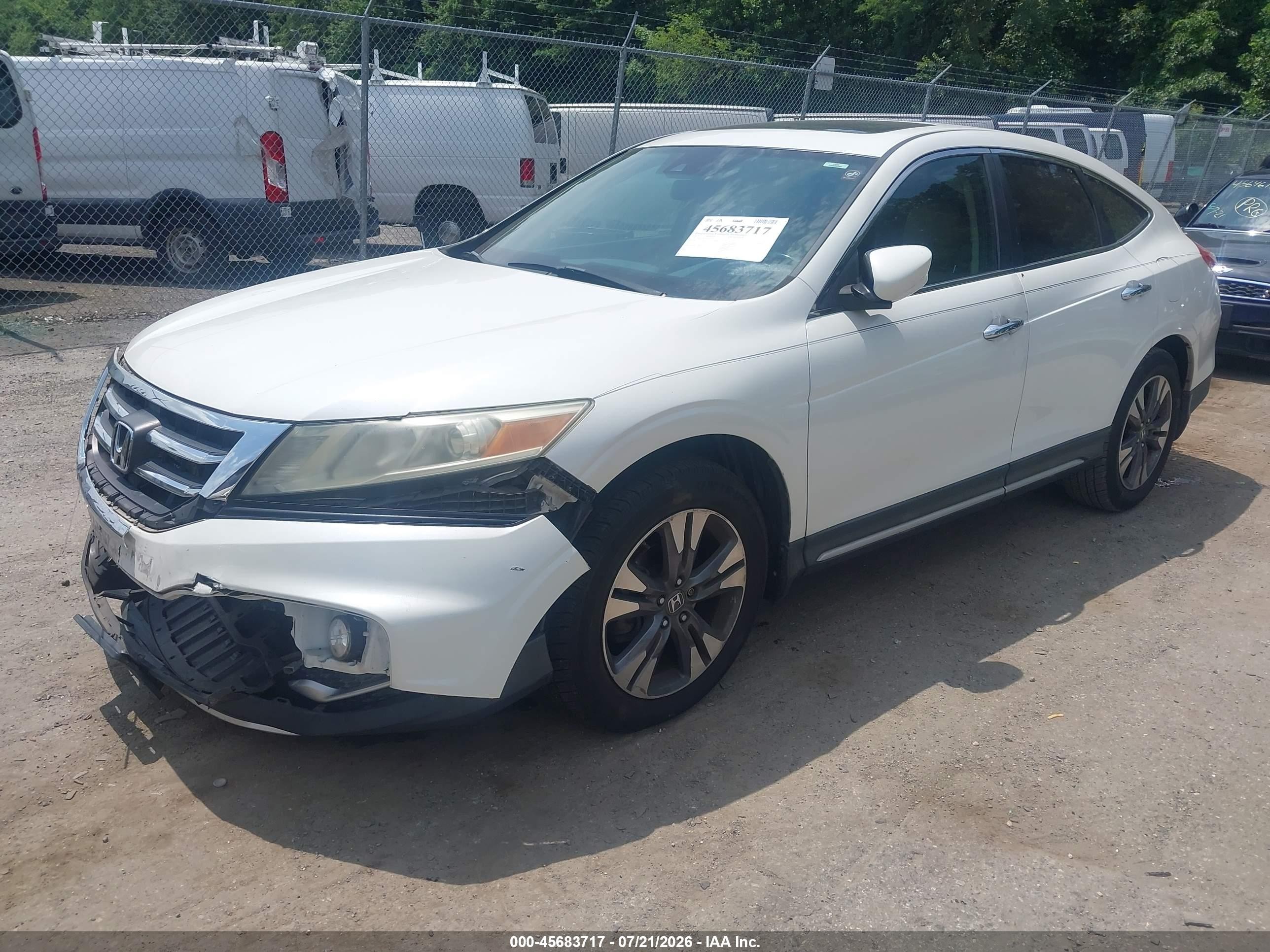 2015 Honda Crosstour Ex-l V6 White vin: 5J6TF2H55FL003775