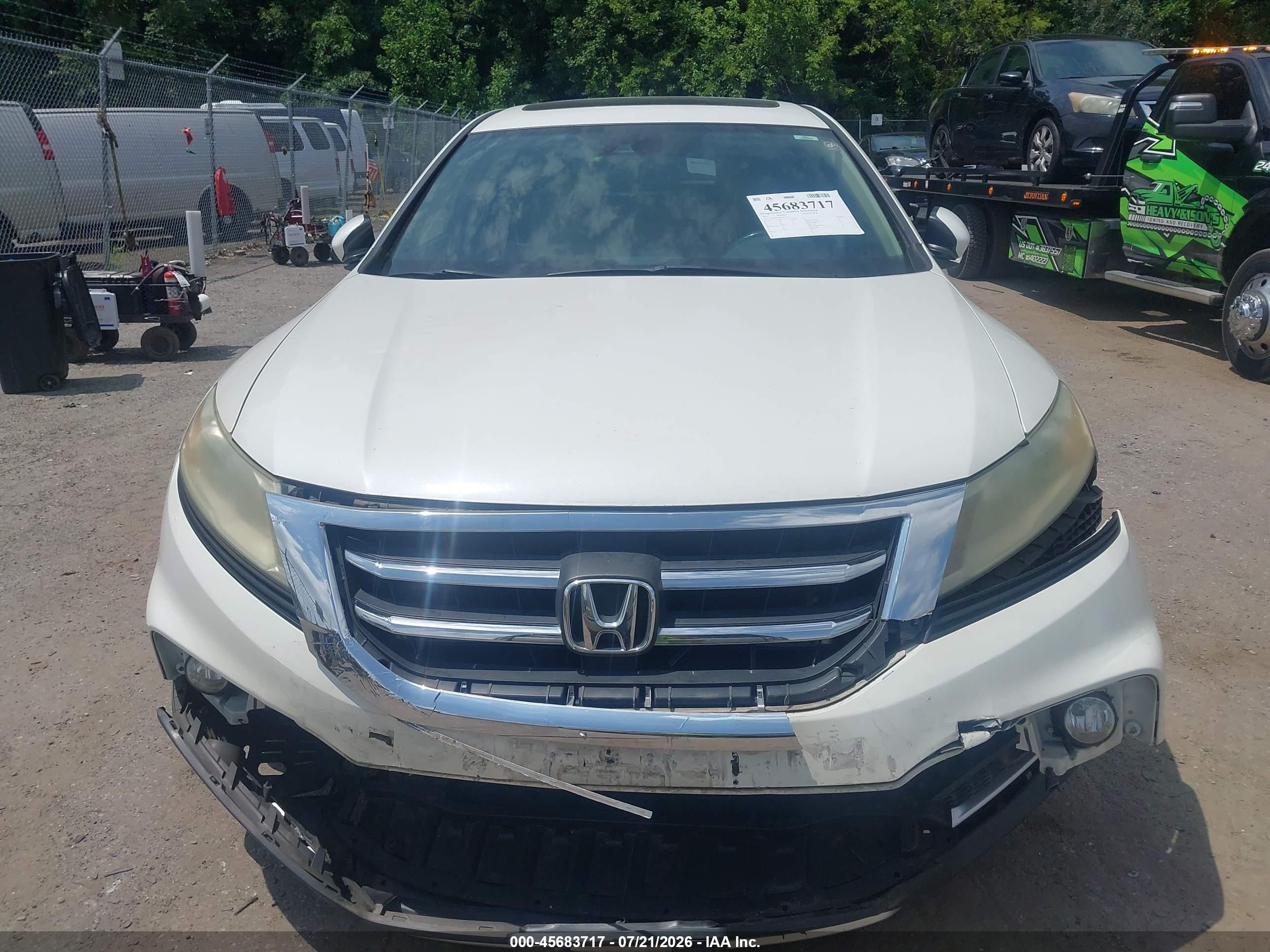 2015 Honda Crosstour Ex-l V6 White vin: 5J6TF2H55FL003775