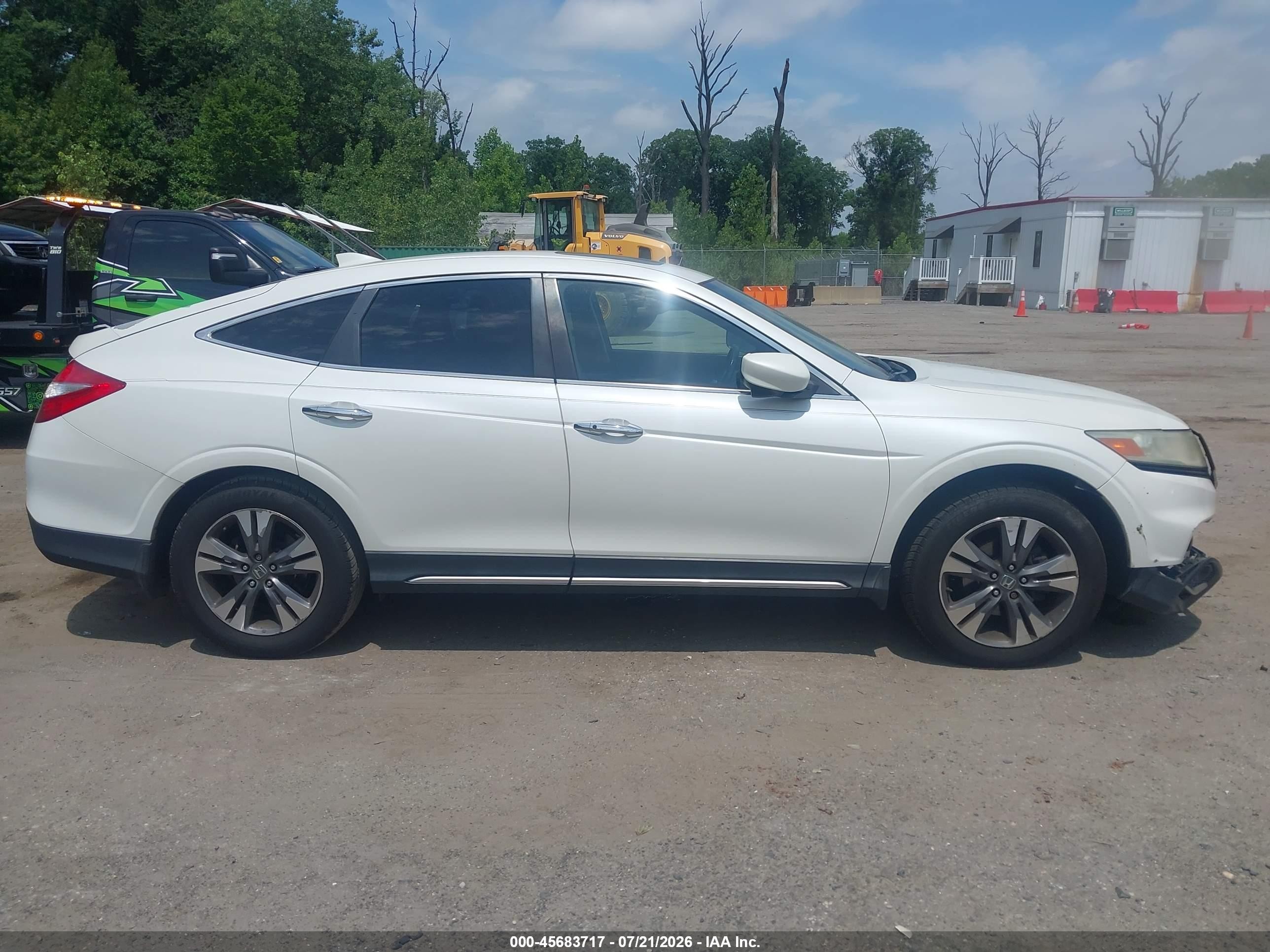 2015 Honda Crosstour Ex-l V6 White vin: 5J6TF2H55FL003775
