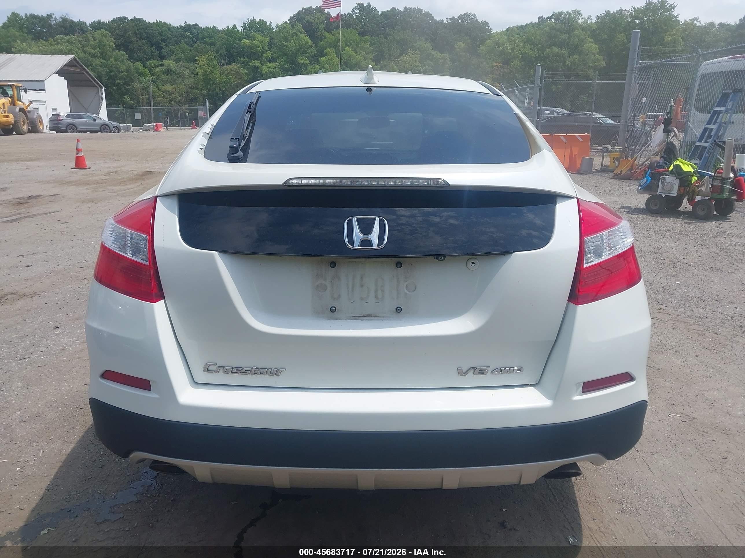 2015 Honda Crosstour Ex-l V6 White vin: 5J6TF2H55FL003775
