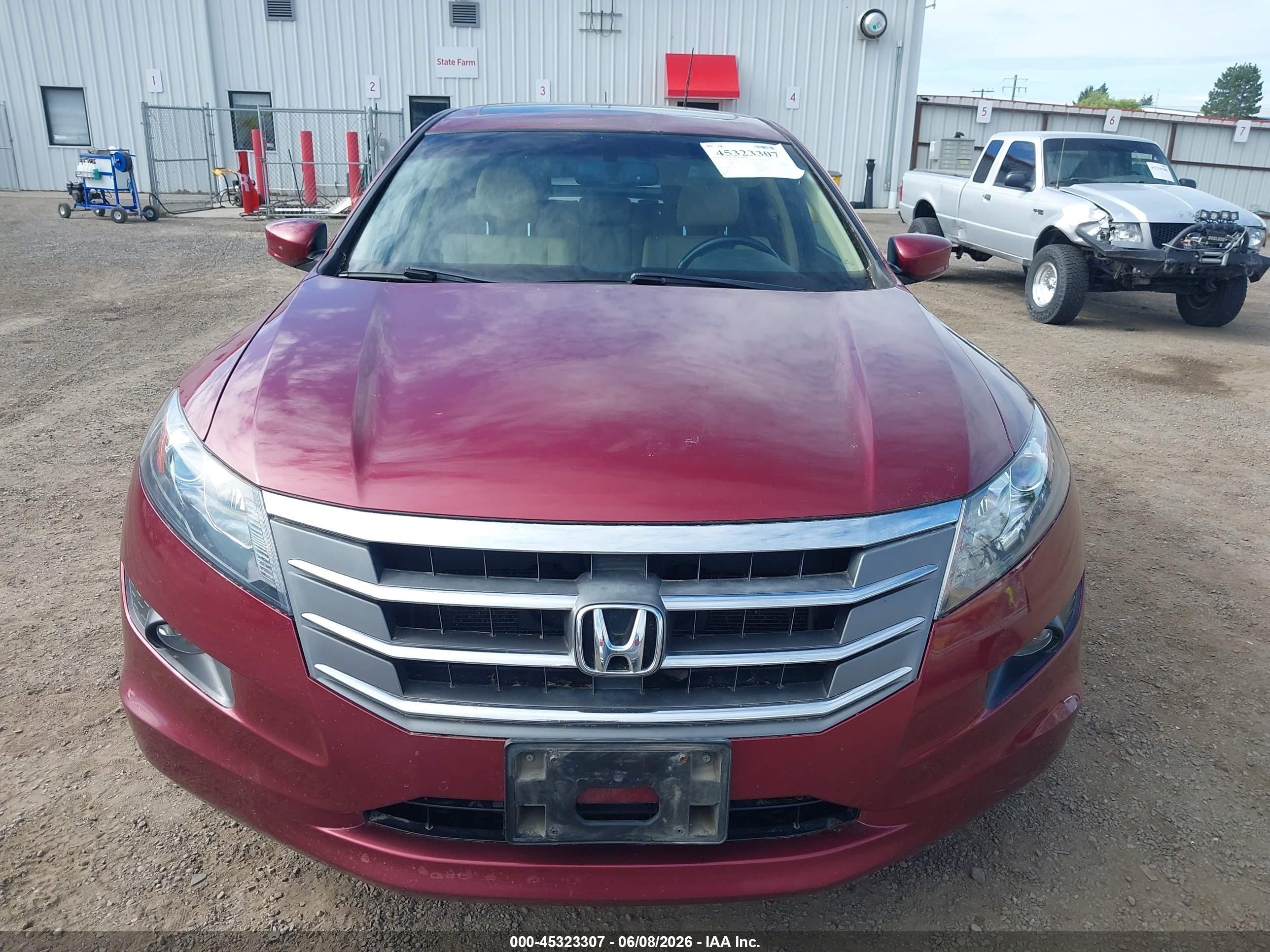 2010 Honda Accord Crosstour Ex-l Burgundy vin: 5J6TF2H56AL014163