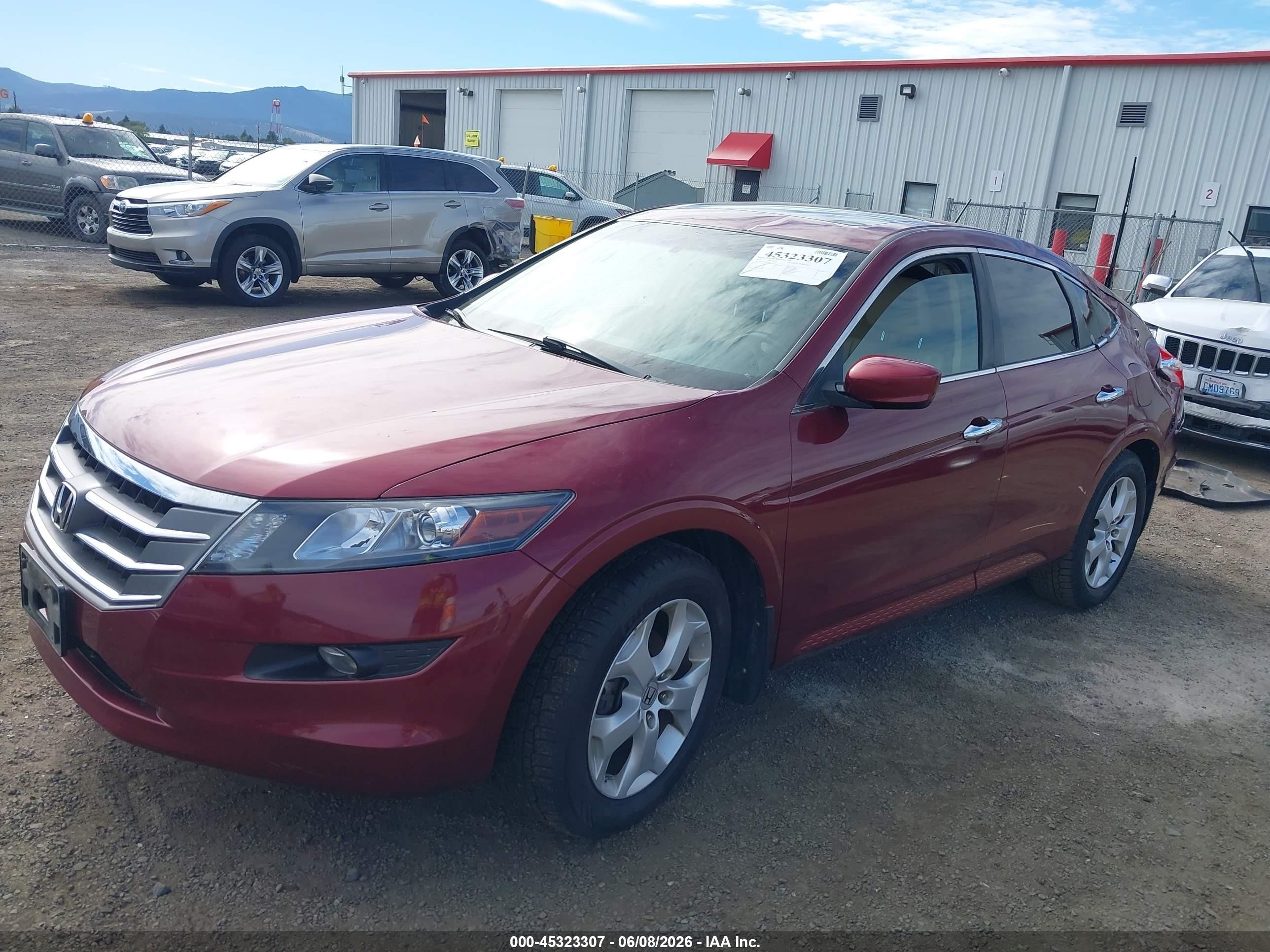 2010 Honda Accord Crosstour Ex-l Burgundy vin: 5J6TF2H56AL014163