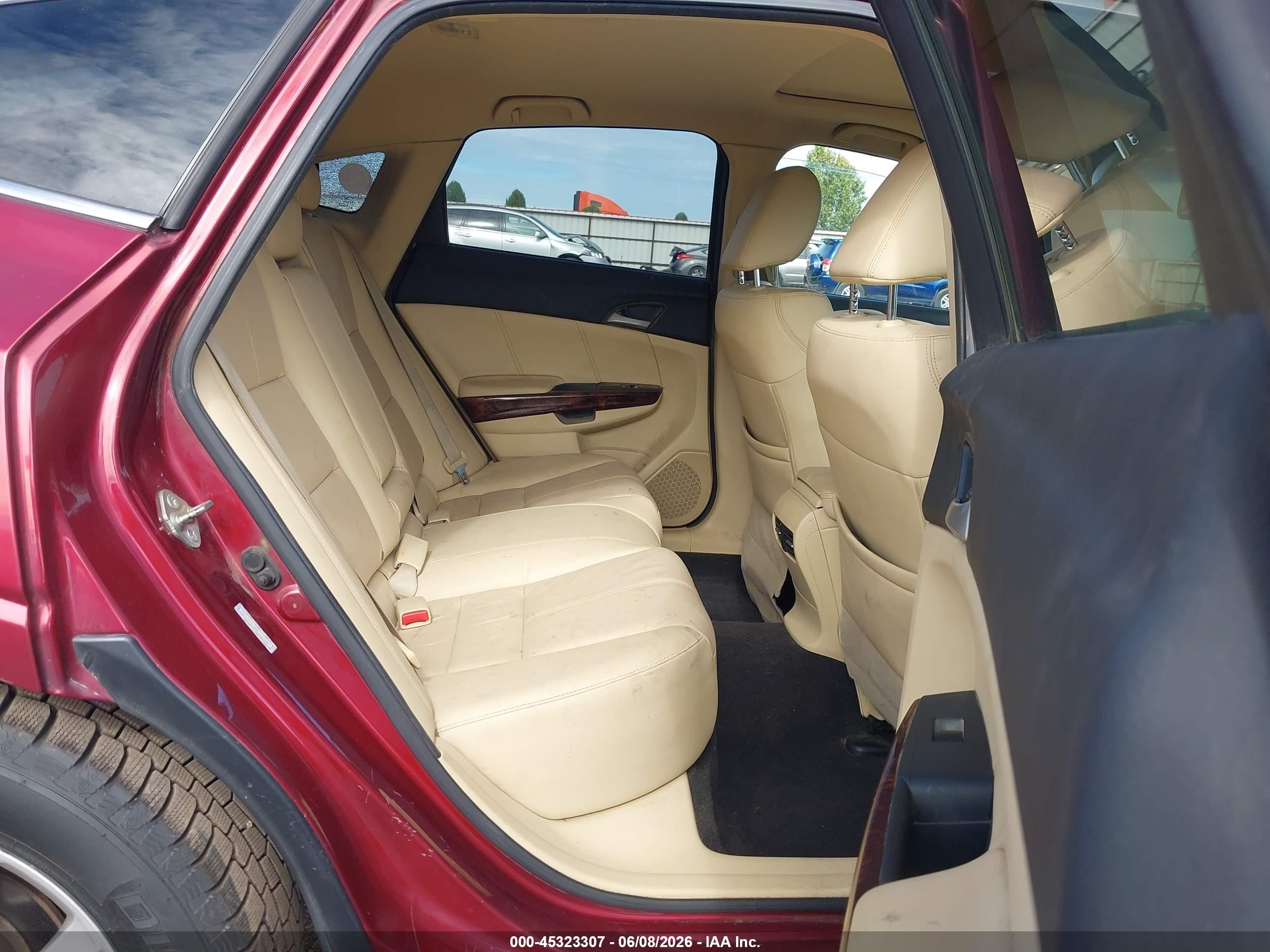 2010 Honda Accord Crosstour Ex-l Burgundy vin: 5J6TF2H56AL014163