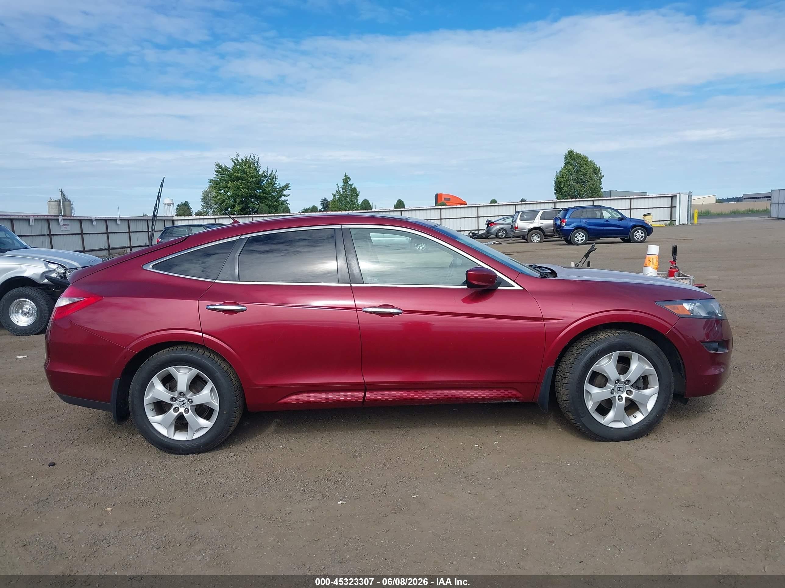 2010 Honda Accord Crosstour Ex-l Burgundy vin: 5J6TF2H56AL014163