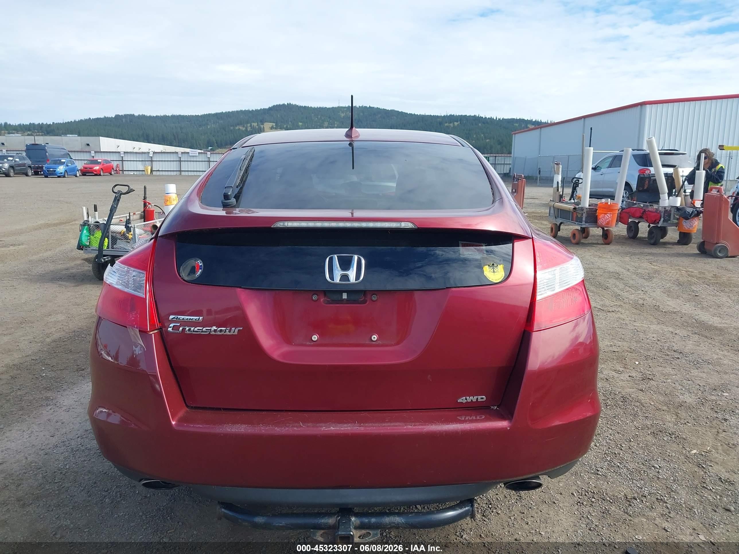 2010 Honda Accord Crosstour Ex-l Burgundy vin: 5J6TF2H56AL014163