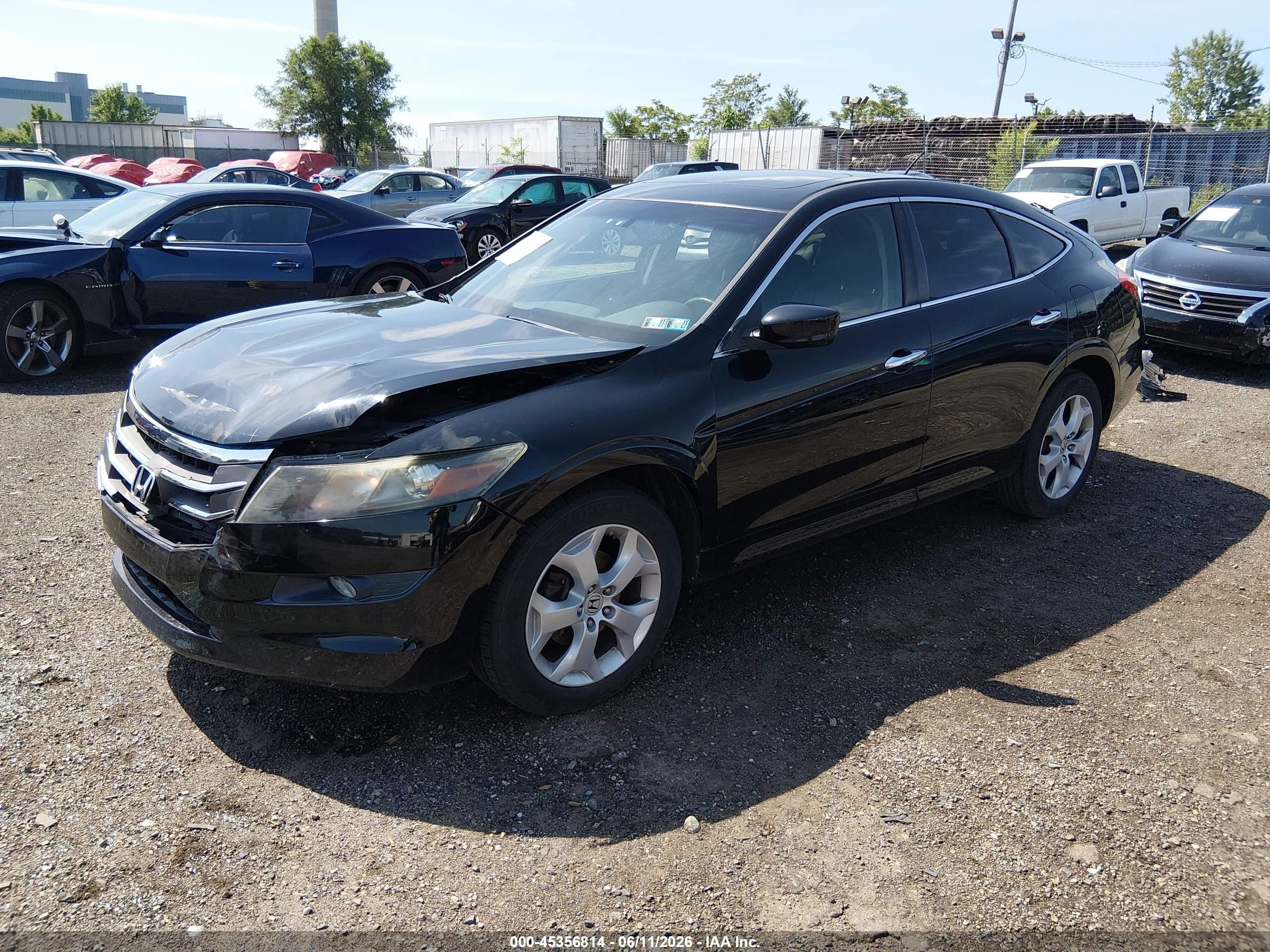 2011 Honda Accord Crosstour Ex-l Black vin: 5J6TF2H56BL005352