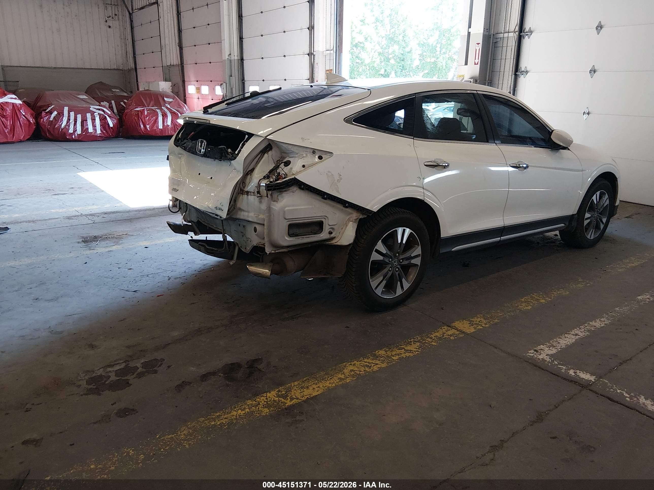 2015 Honda Crosstour Ex-l V6 White vin: 5J6TF2H56FL000450