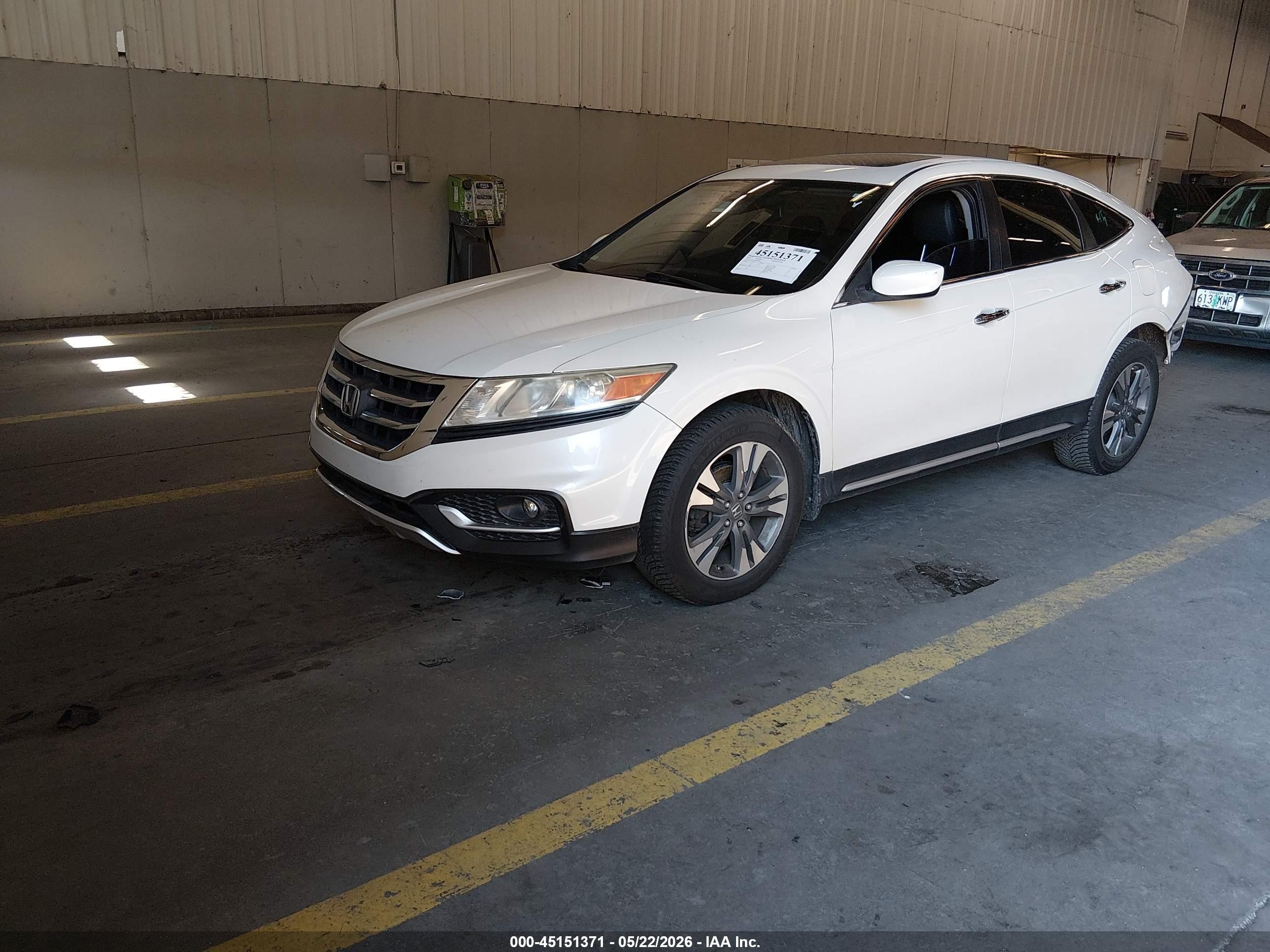 2015 Honda Crosstour Ex-l V6 White vin: 5J6TF2H56FL000450