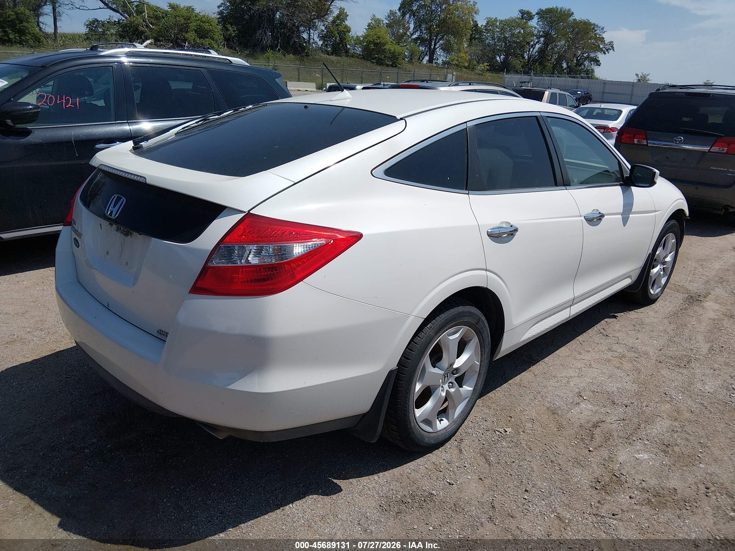 2011 Honda Accord Crosstour Ex-l Белый vin: 5J6TF2H57BL006946