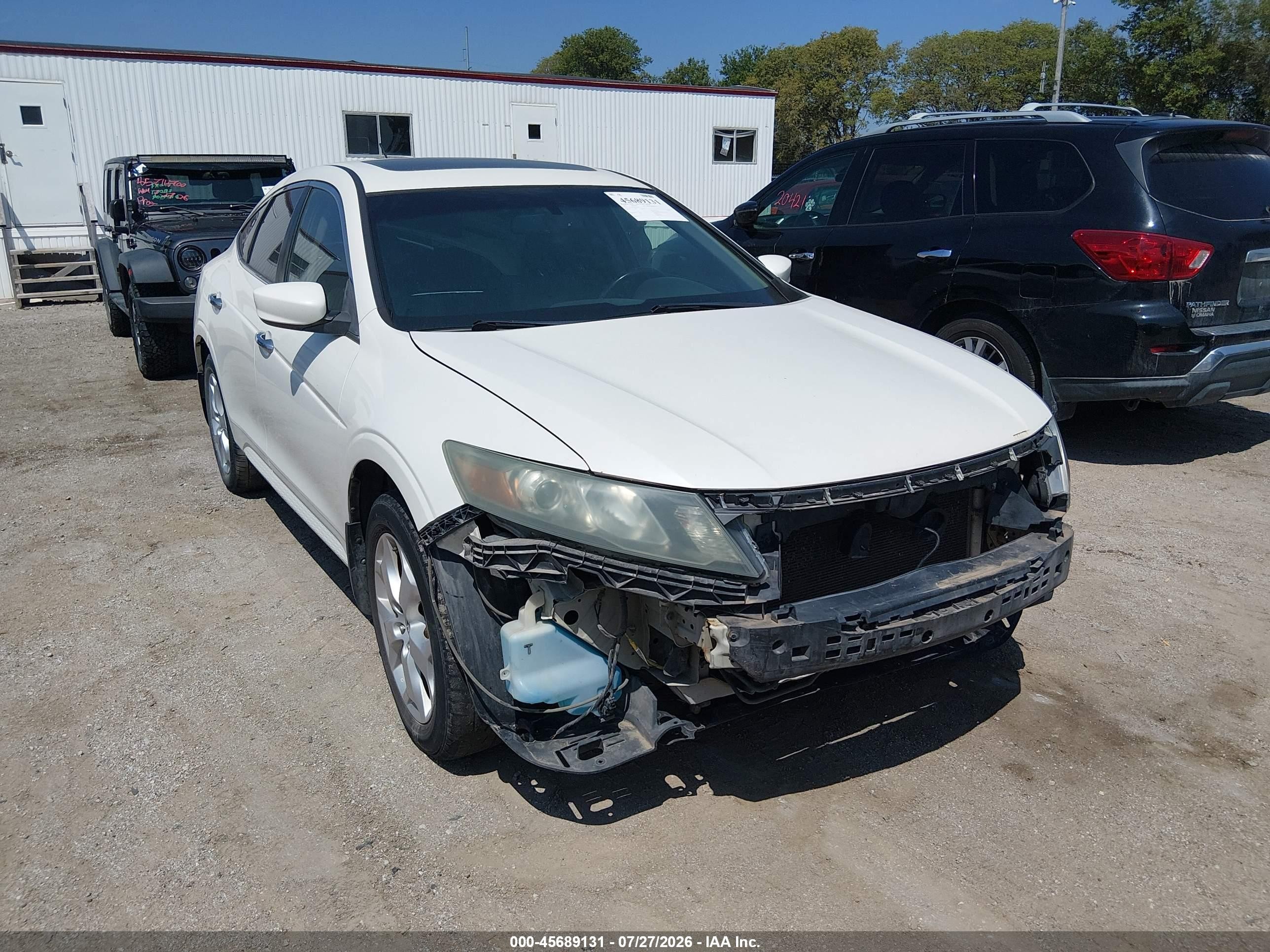 2011 Honda Accord Crosstour Ex-l Белый vin: 5J6TF2H57BL006946