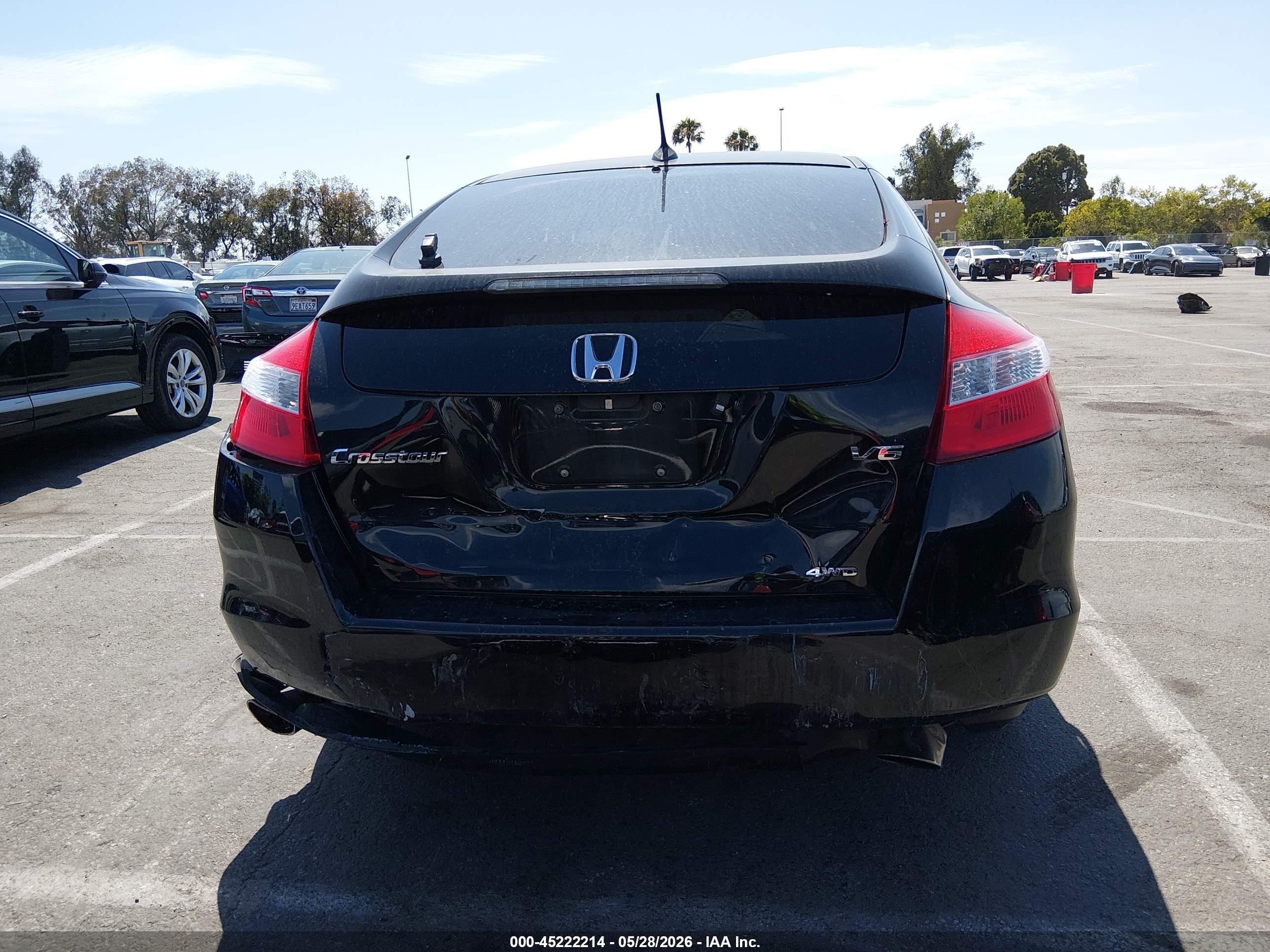 2012 Honda Crosstour Ex-l Black vin: 5J6TF2H57CL002736