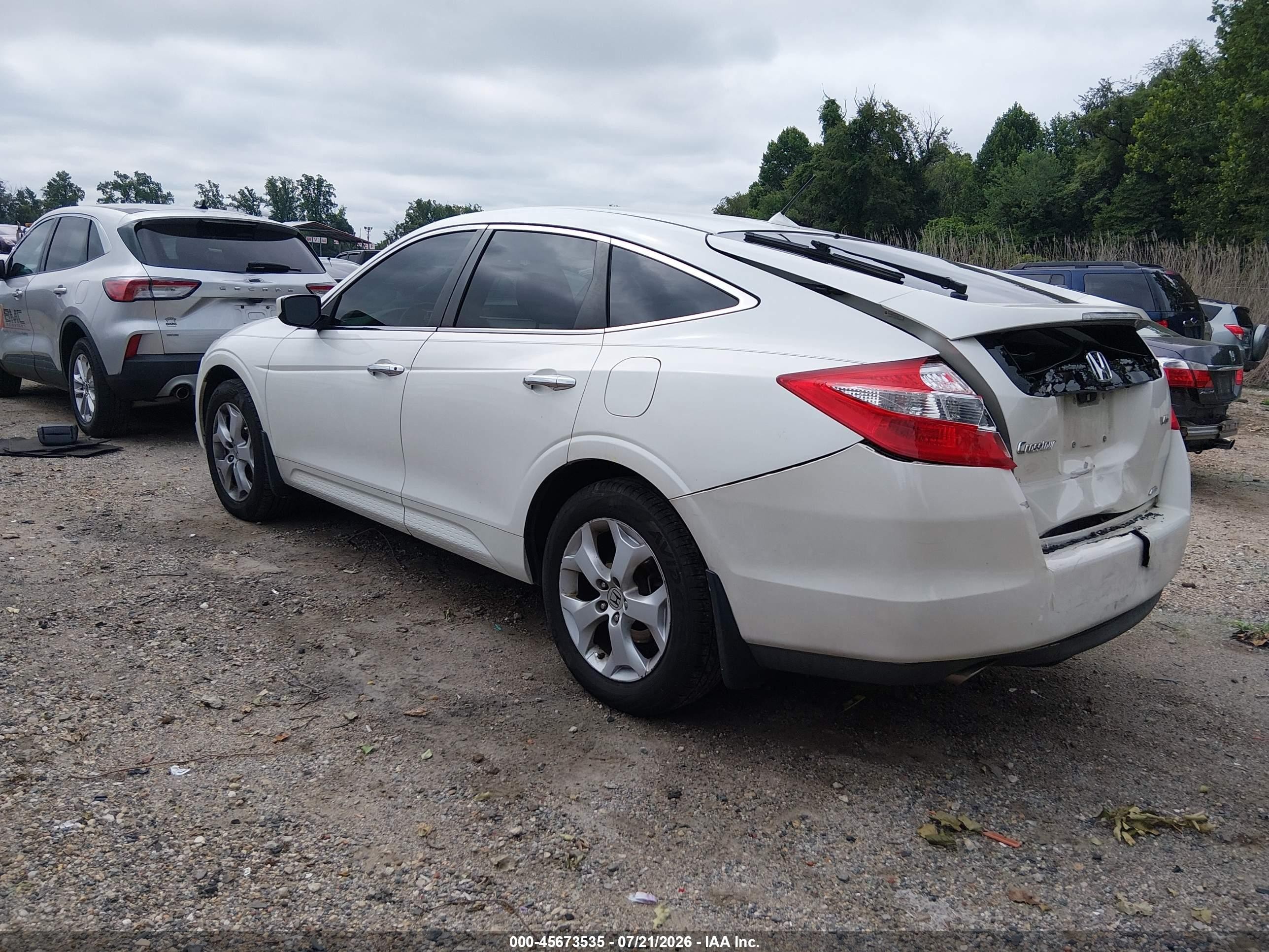 2012 Honda Crosstour Ex-l White vin: 5J6TF2H57CL007421