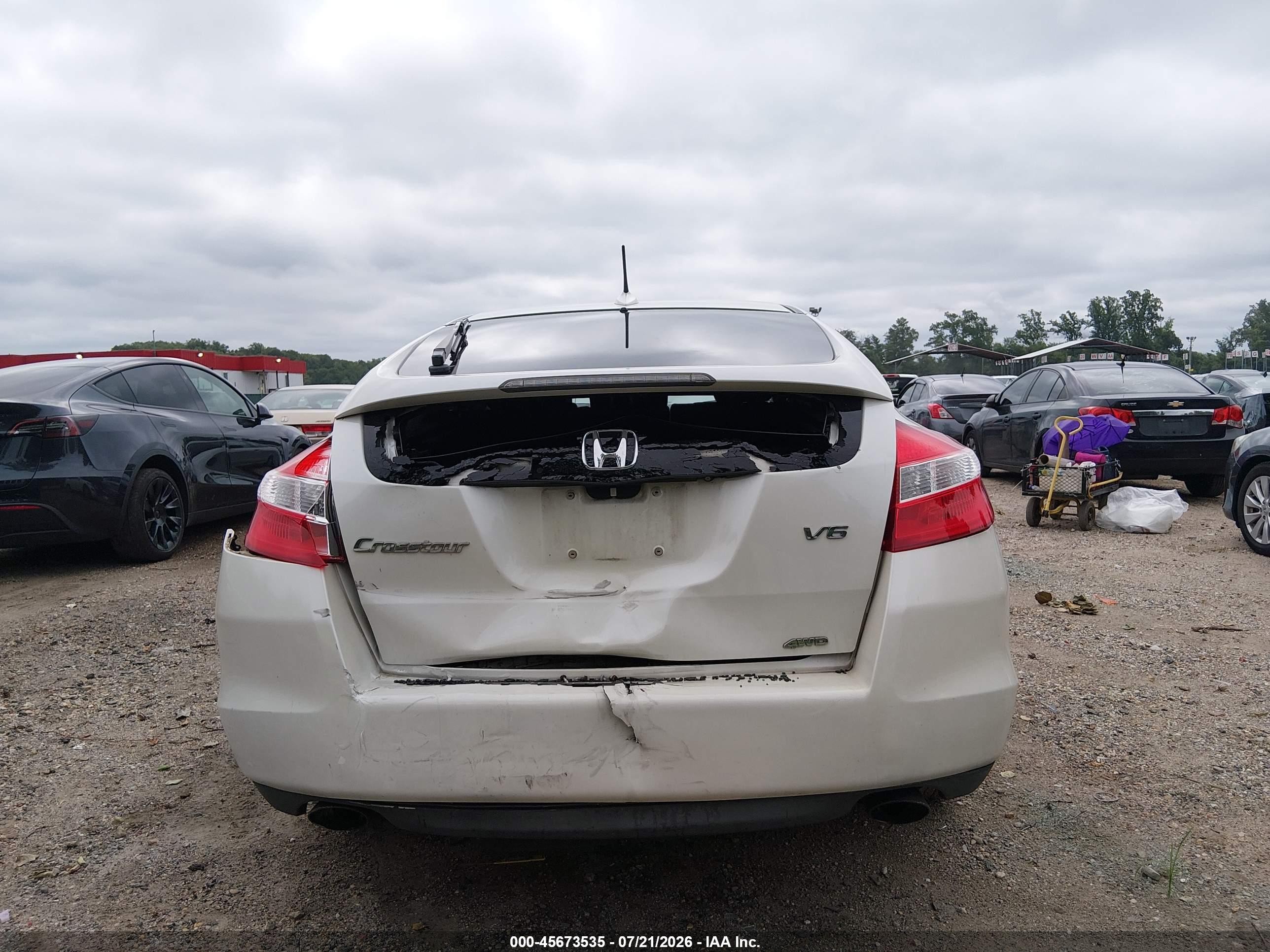 2012 Honda Crosstour Ex-l White vin: 5J6TF2H57CL007421