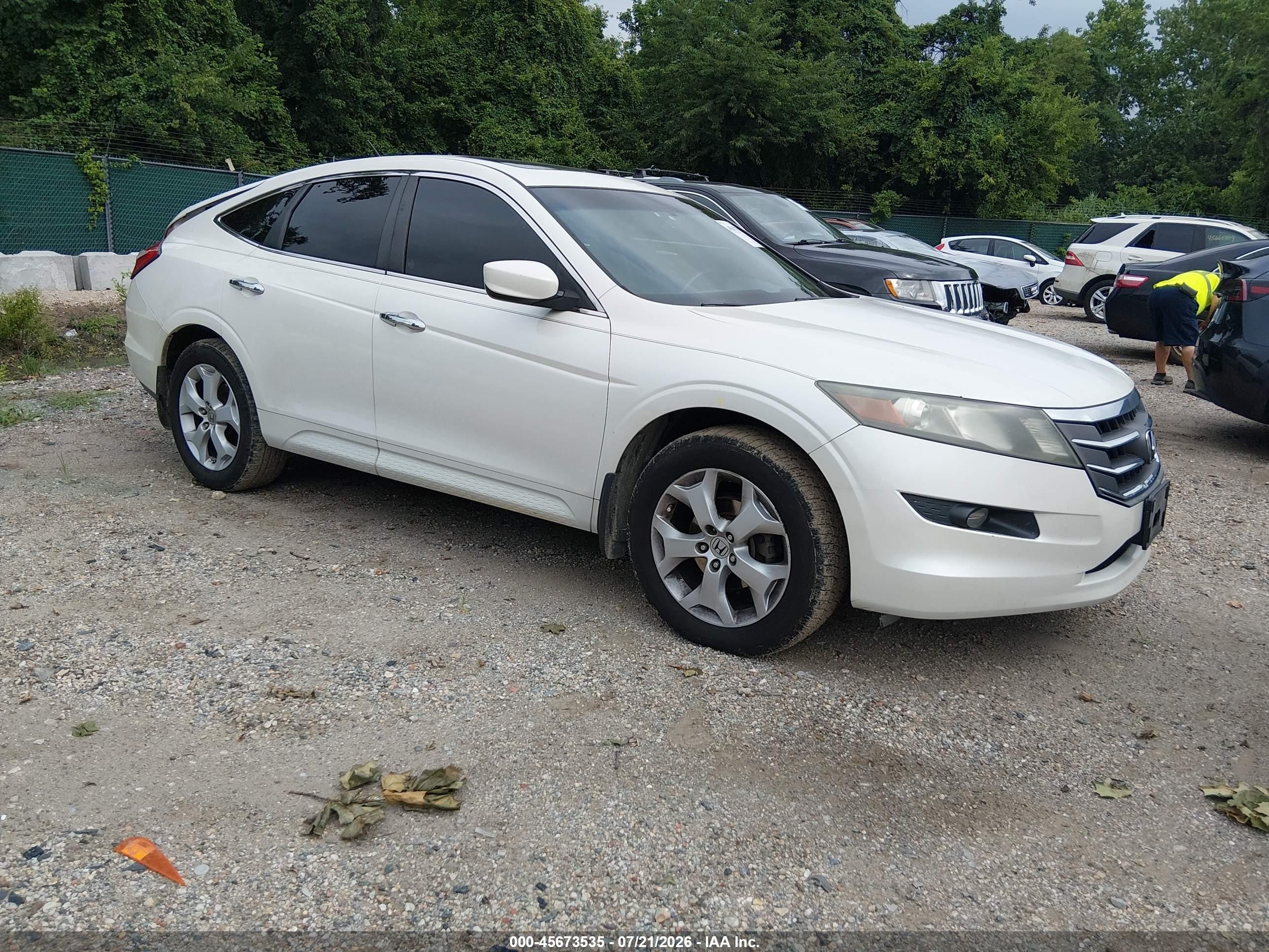 2012 Honda Crosstour Ex-l White vin: 5J6TF2H57CL007421