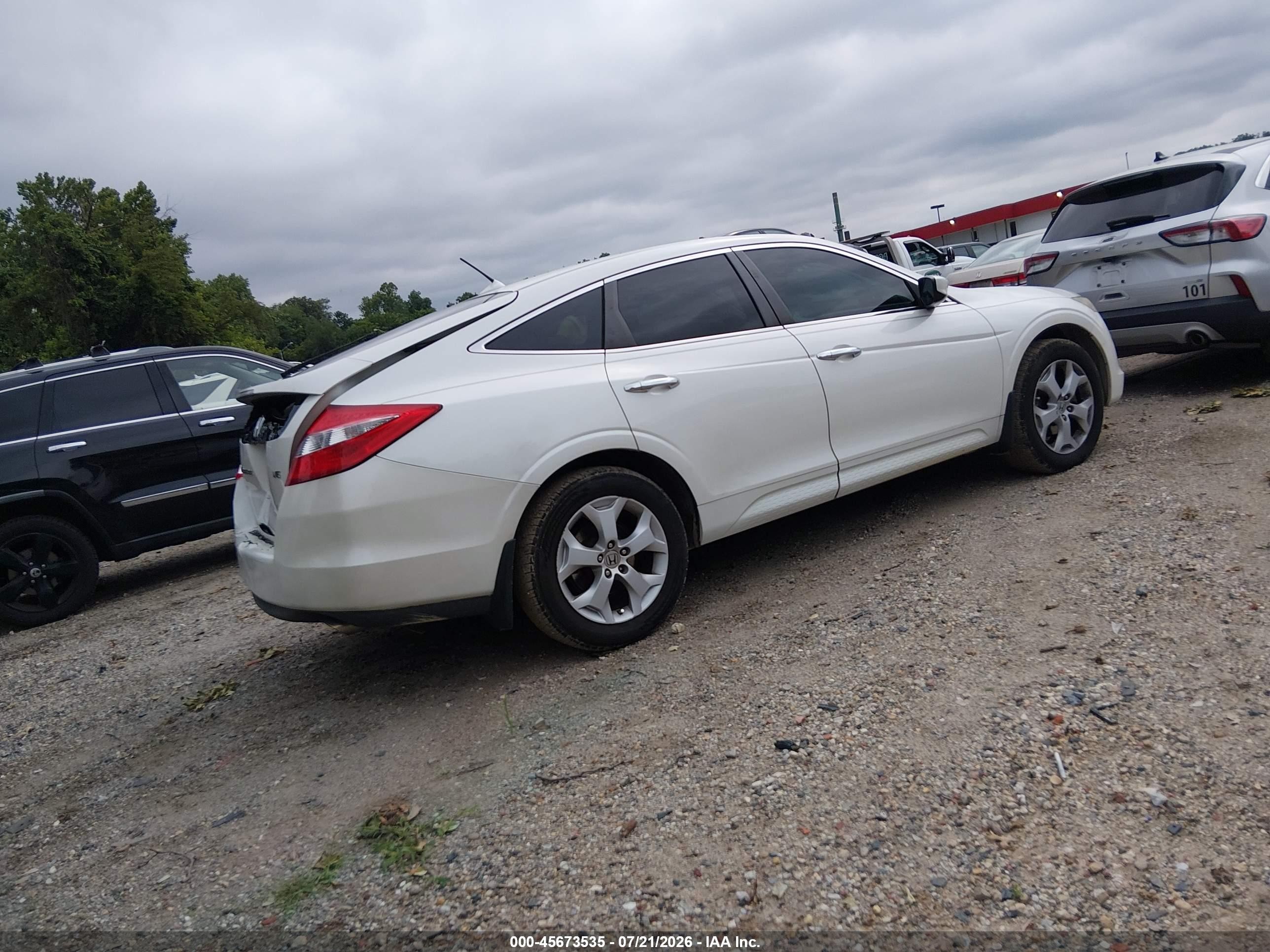 2012 Honda Crosstour Ex-l White vin: 5J6TF2H57CL007421
