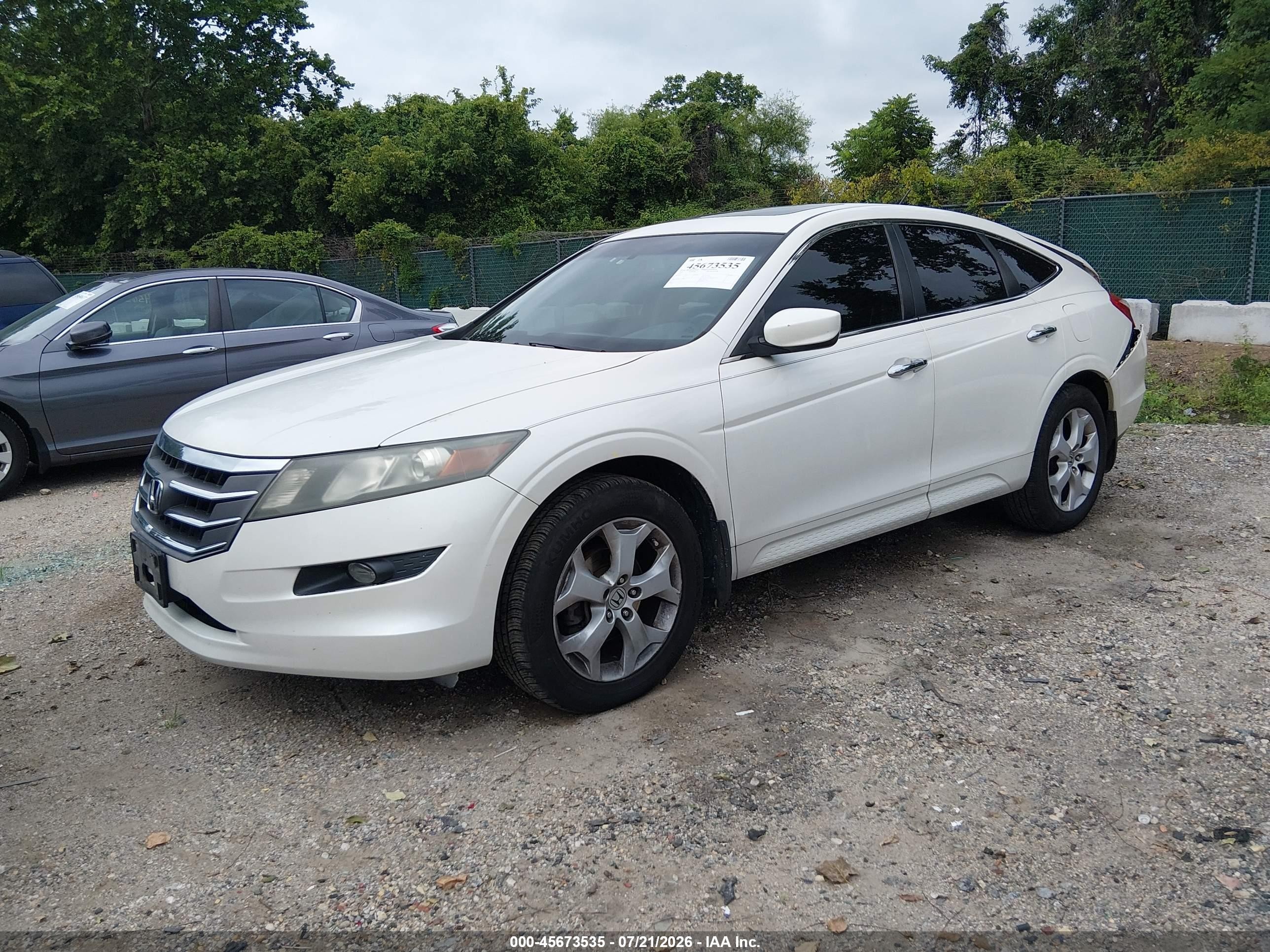 2012 Honda Crosstour Ex-l White vin: 5J6TF2H57CL007421