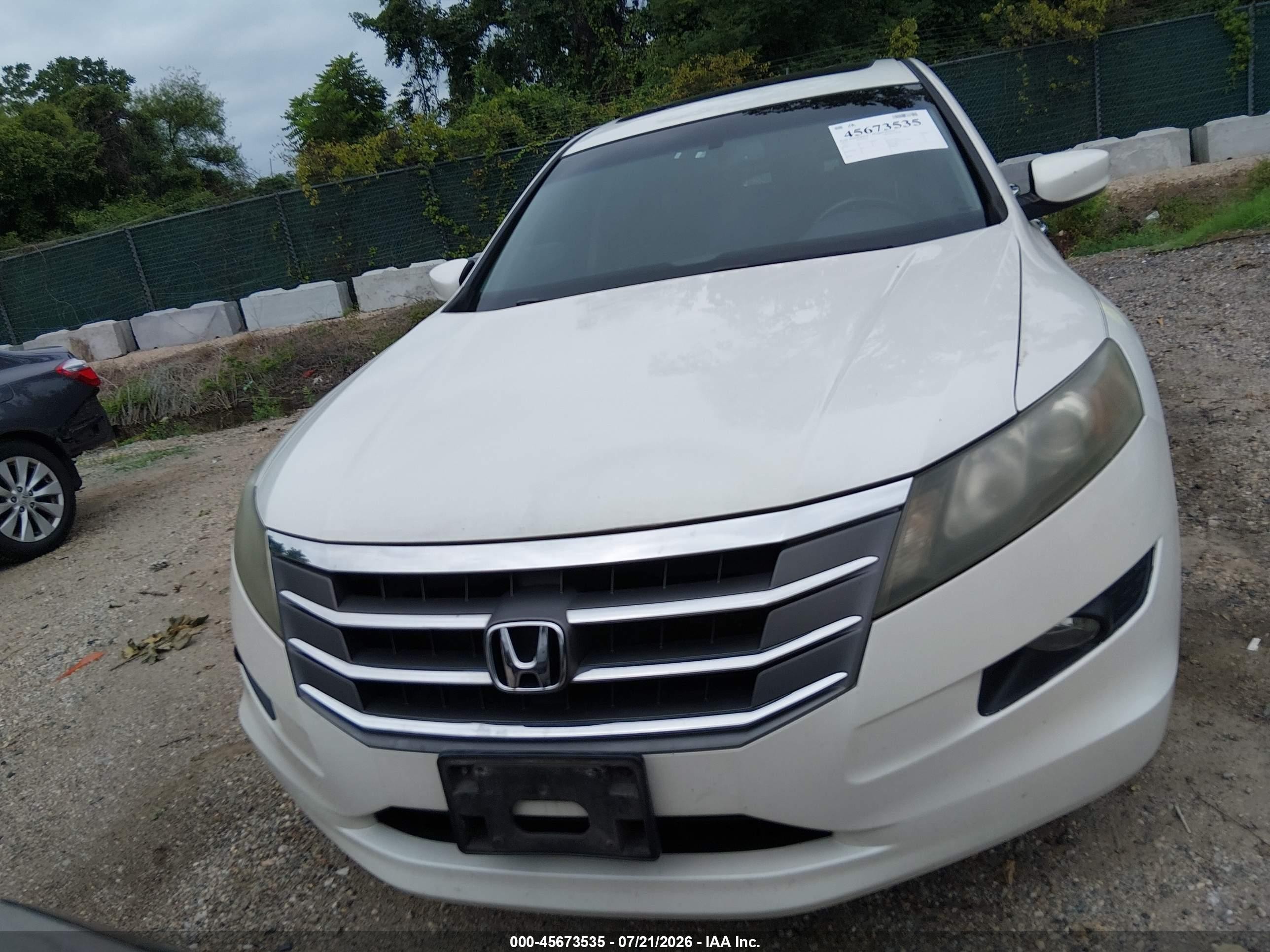 2012 Honda Crosstour Ex-l White vin: 5J6TF2H57CL007421