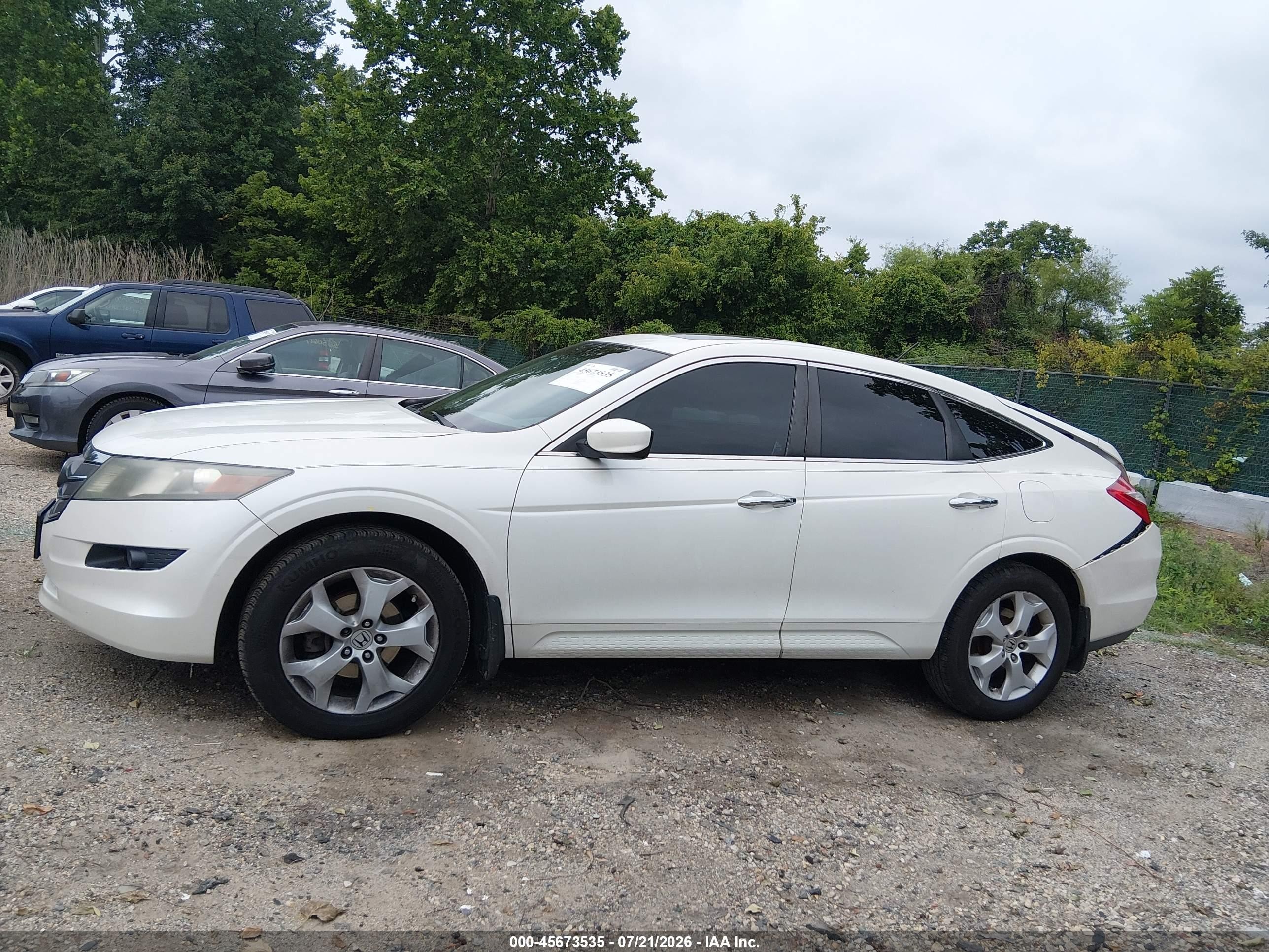 2012 Honda Crosstour Ex-l White vin: 5J6TF2H57CL007421