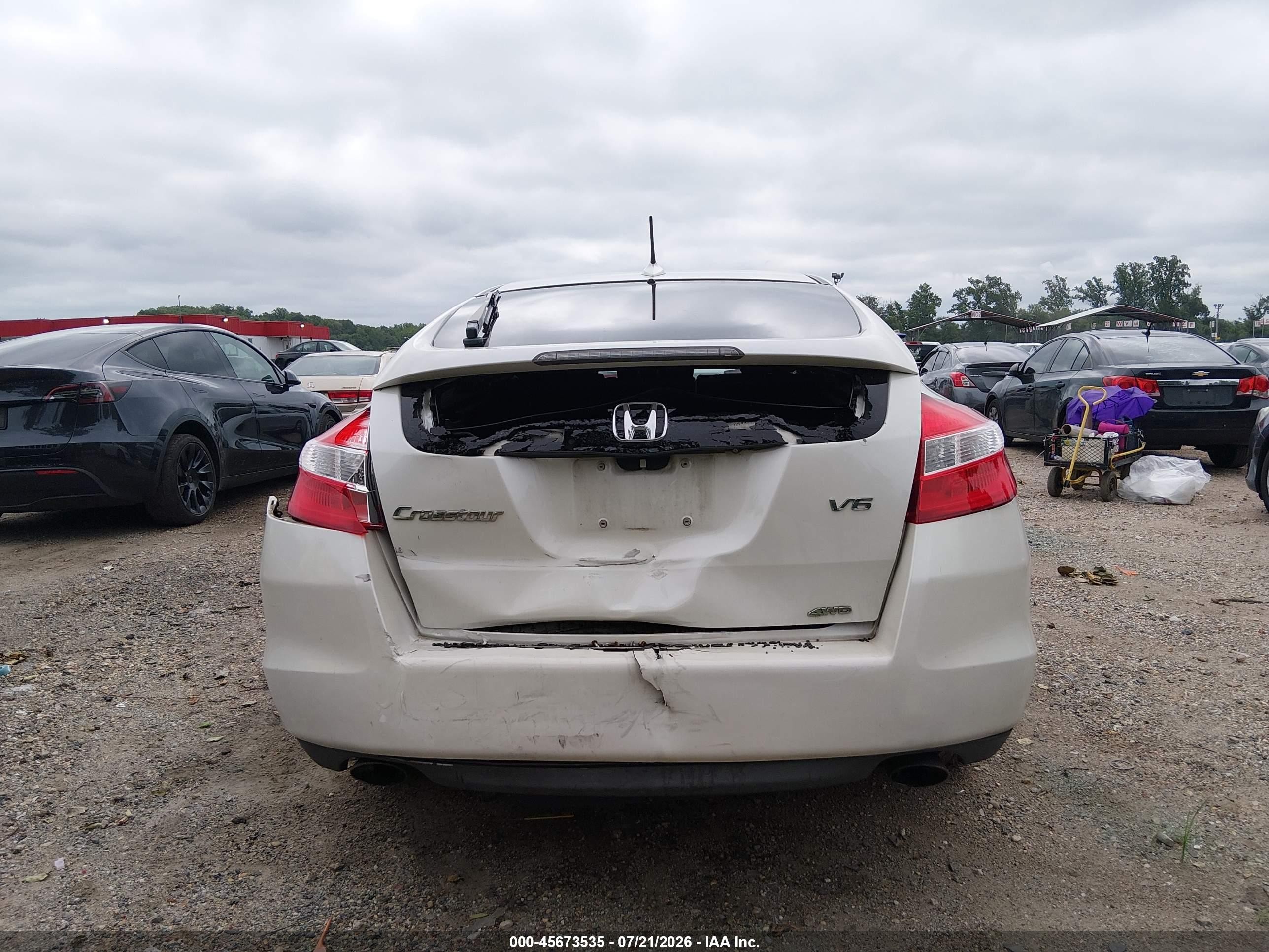 2012 Honda Crosstour Ex-l White vin: 5J6TF2H57CL007421