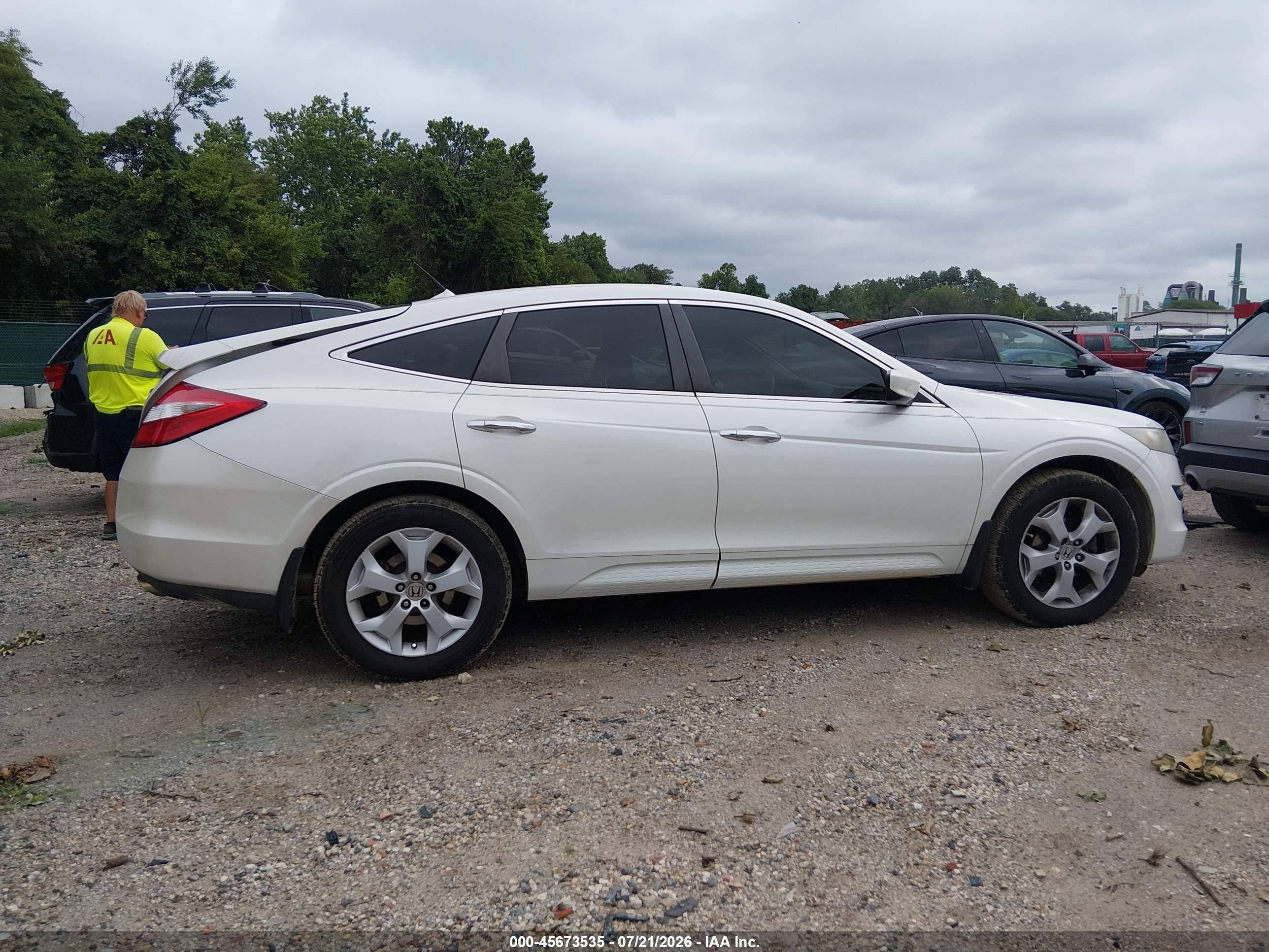 2012 Honda Crosstour Ex-l White vin: 5J6TF2H57CL007421