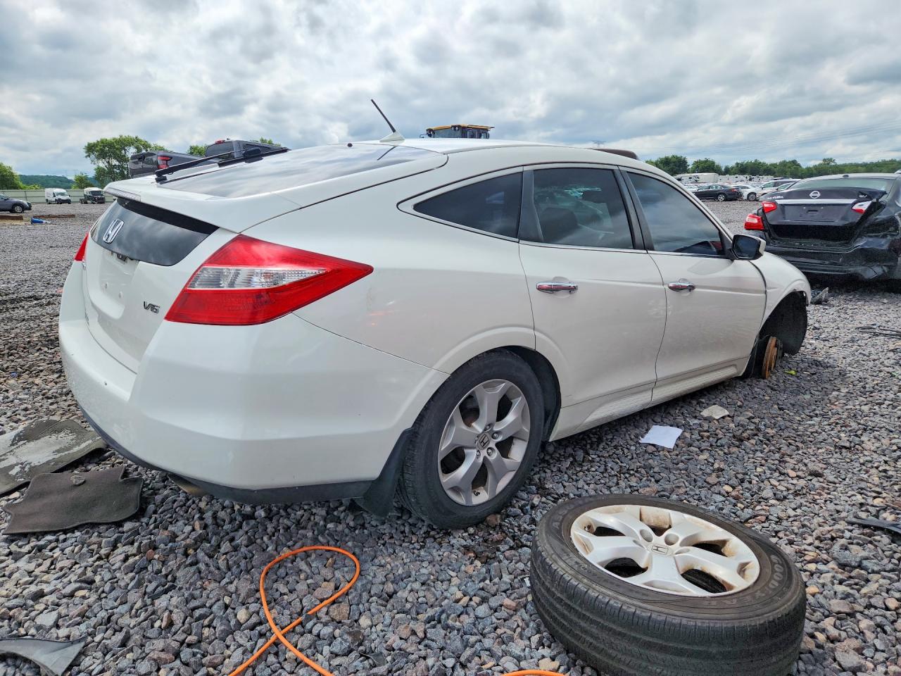 2012 Honda Crosstour Exl White vin: 5J6TF2H57CL011209