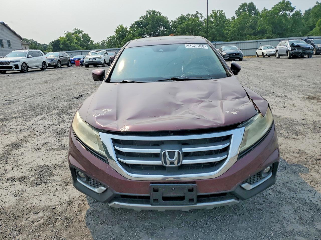 2014 Honda Crosstour Exl Maroon vin: 5J6TF2H57EL001153