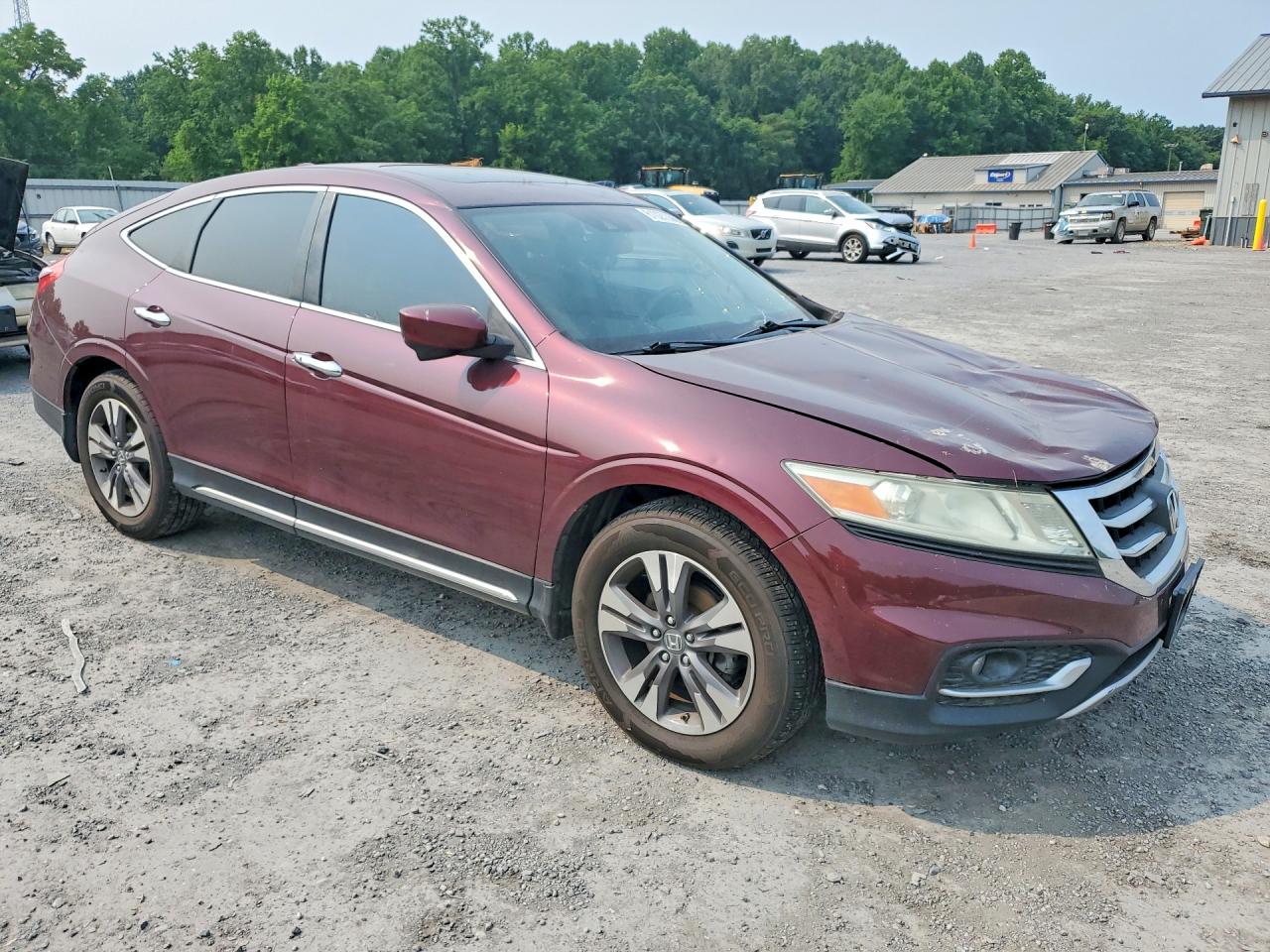 2014 Honda Crosstour Exl Maroon vin: 5J6TF2H57EL001153